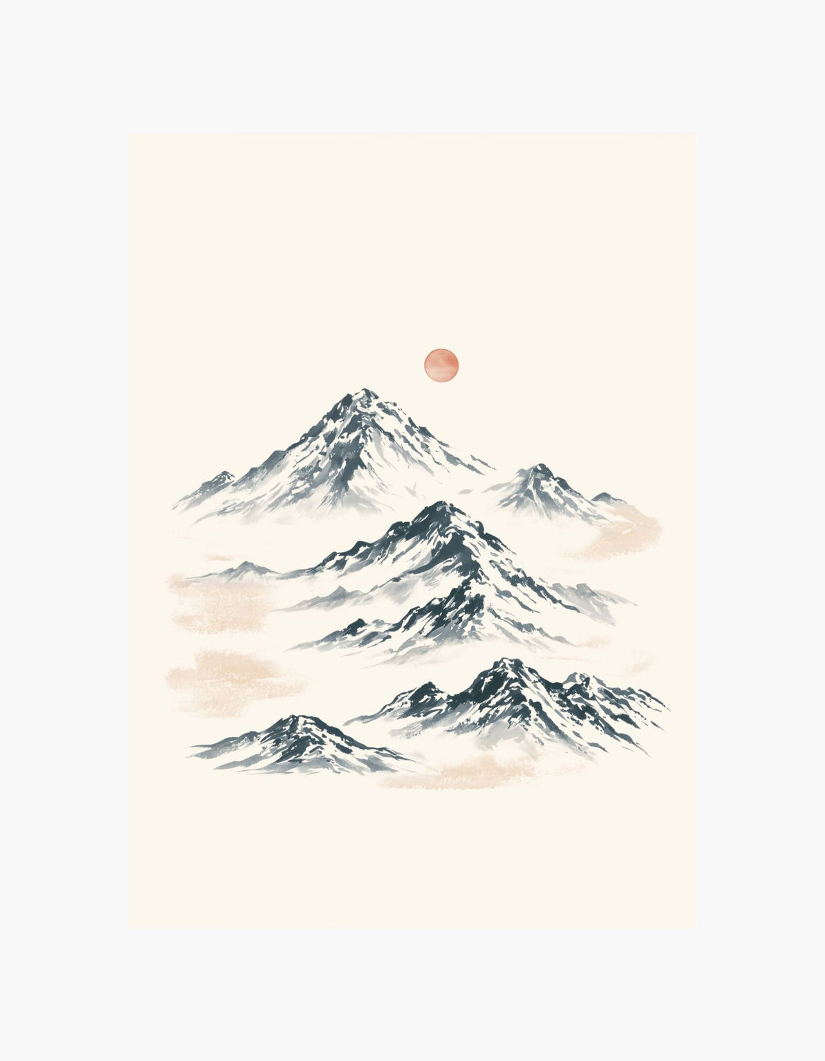 Rising Sun Mountains Poster