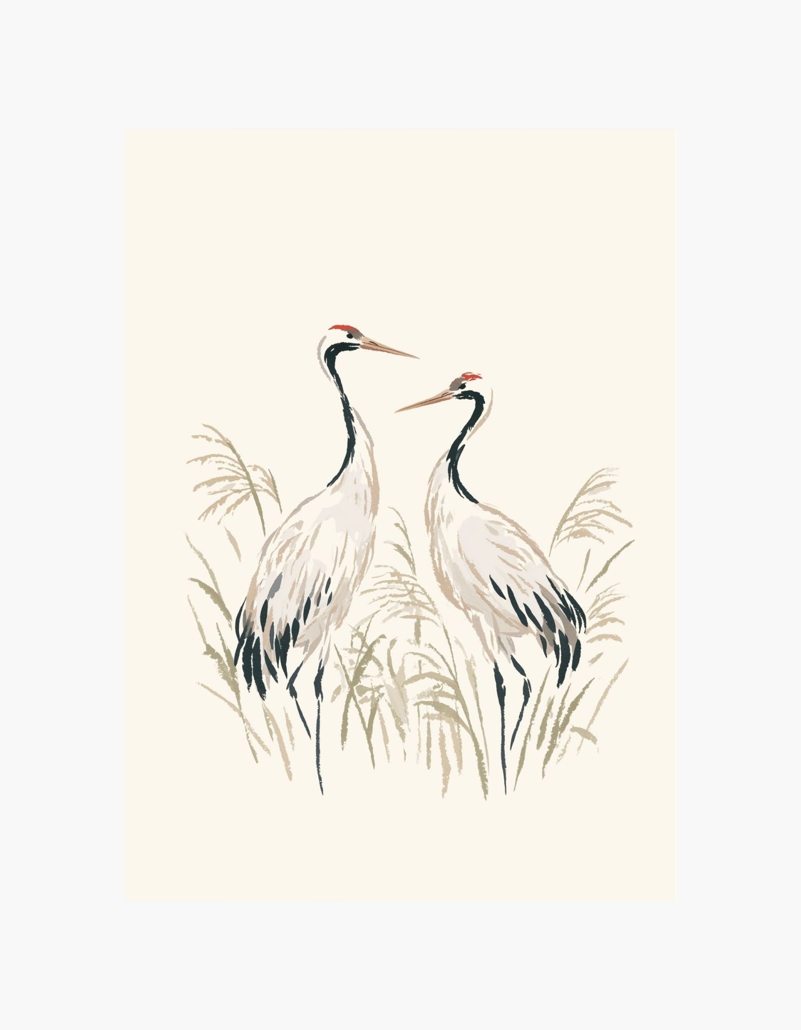Japanese Cranes Poster