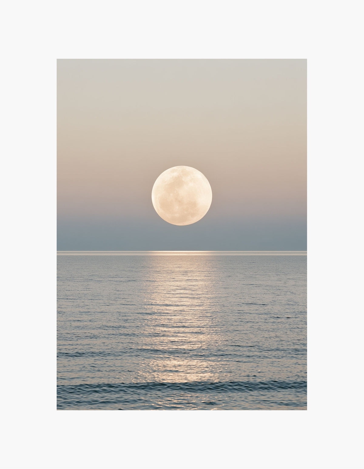 Moonlit Sea Poster