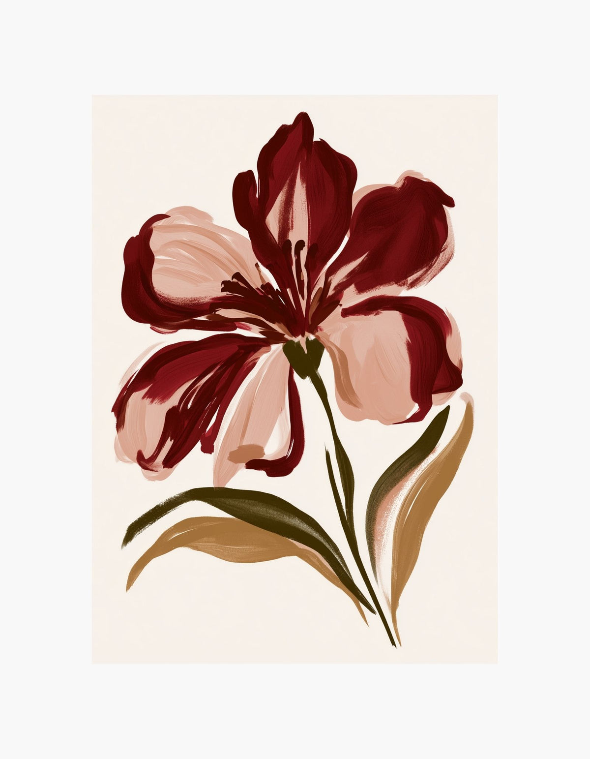 Burgundy Bloom Poster
