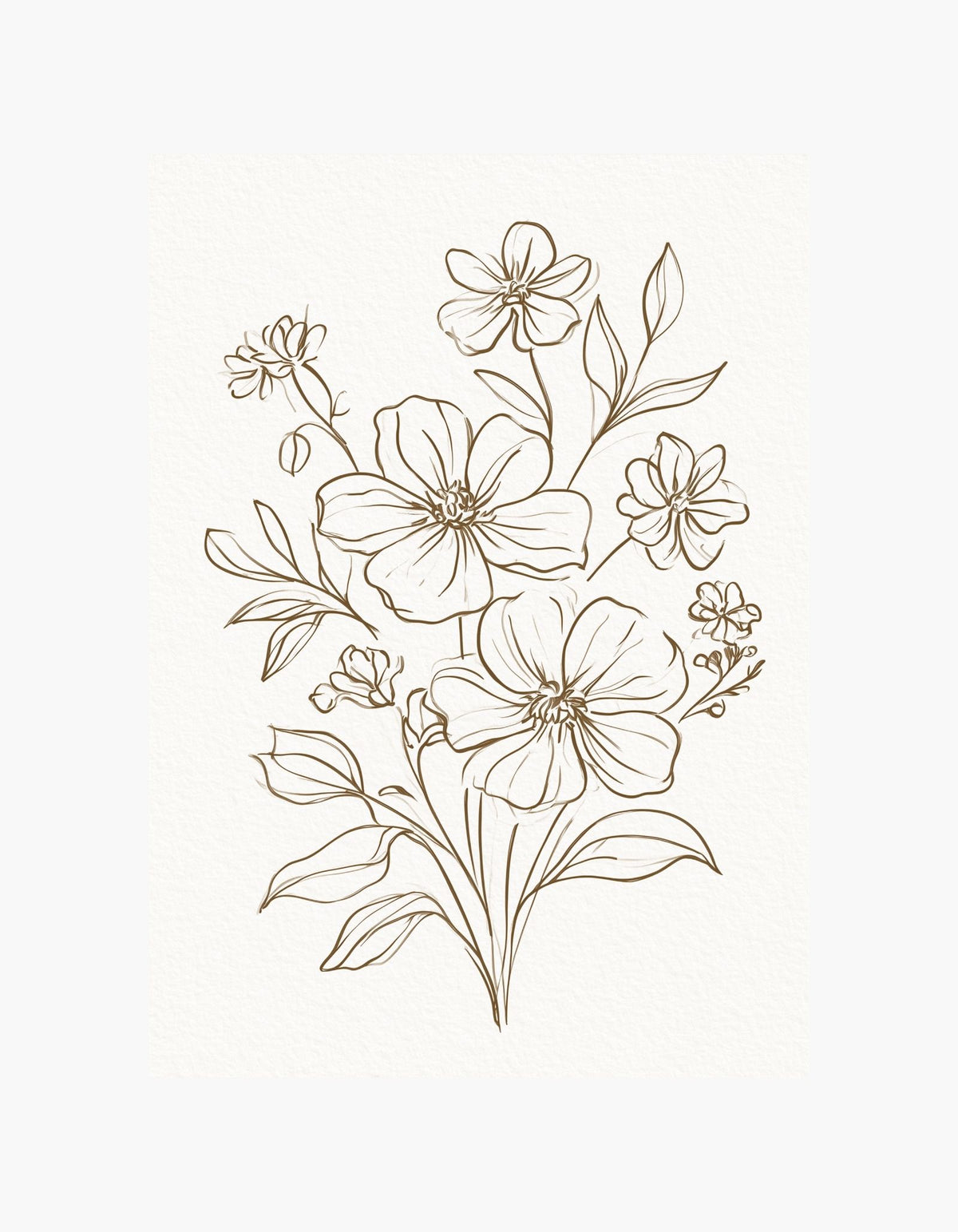 Botanical Line Art Poster