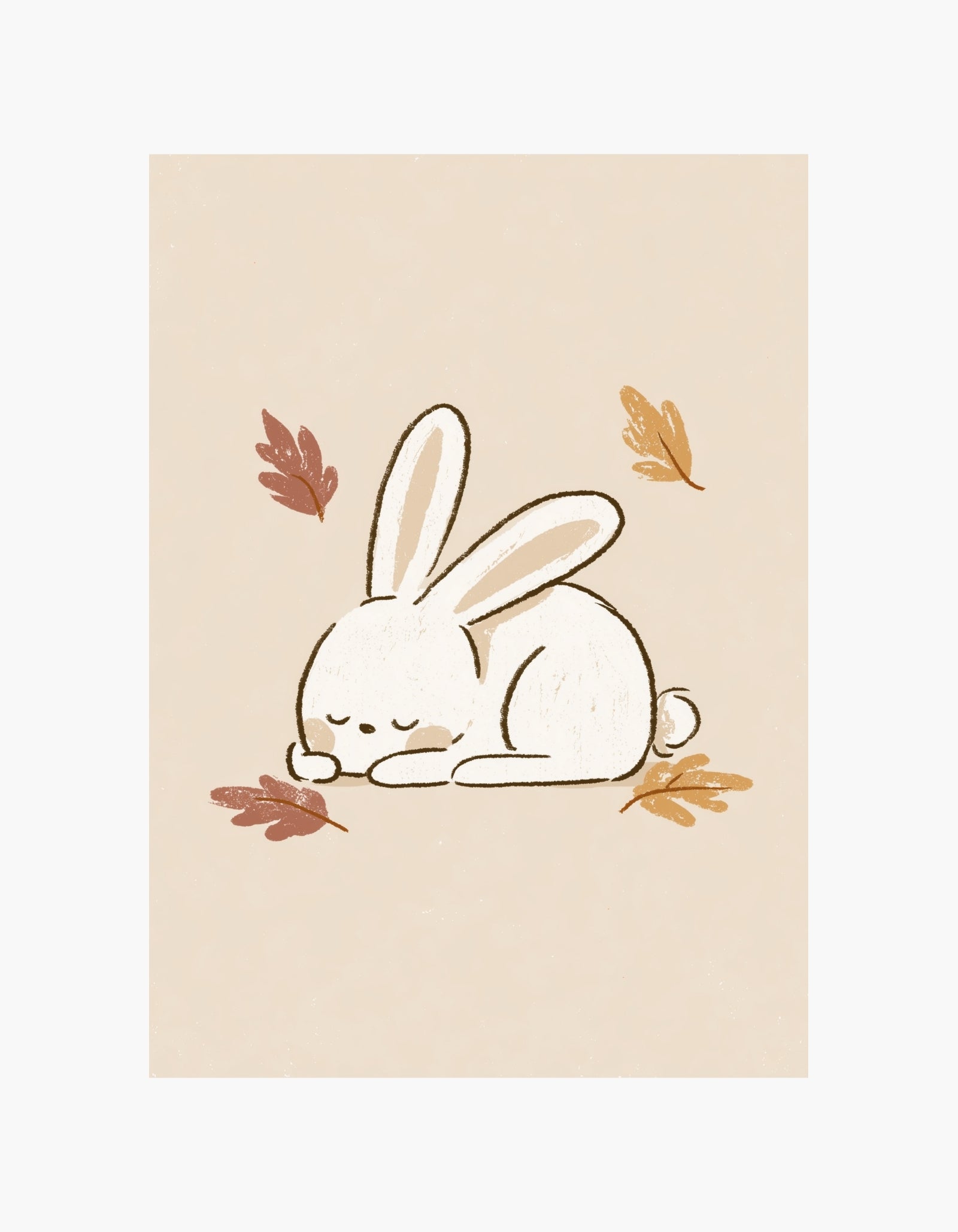 Autumn Bunny Poster