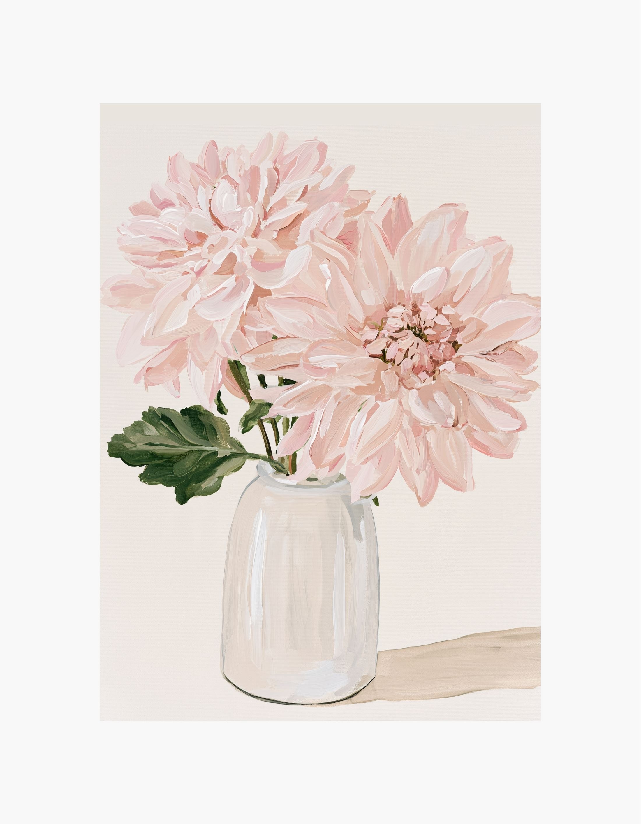 Blush Dahlias Poster