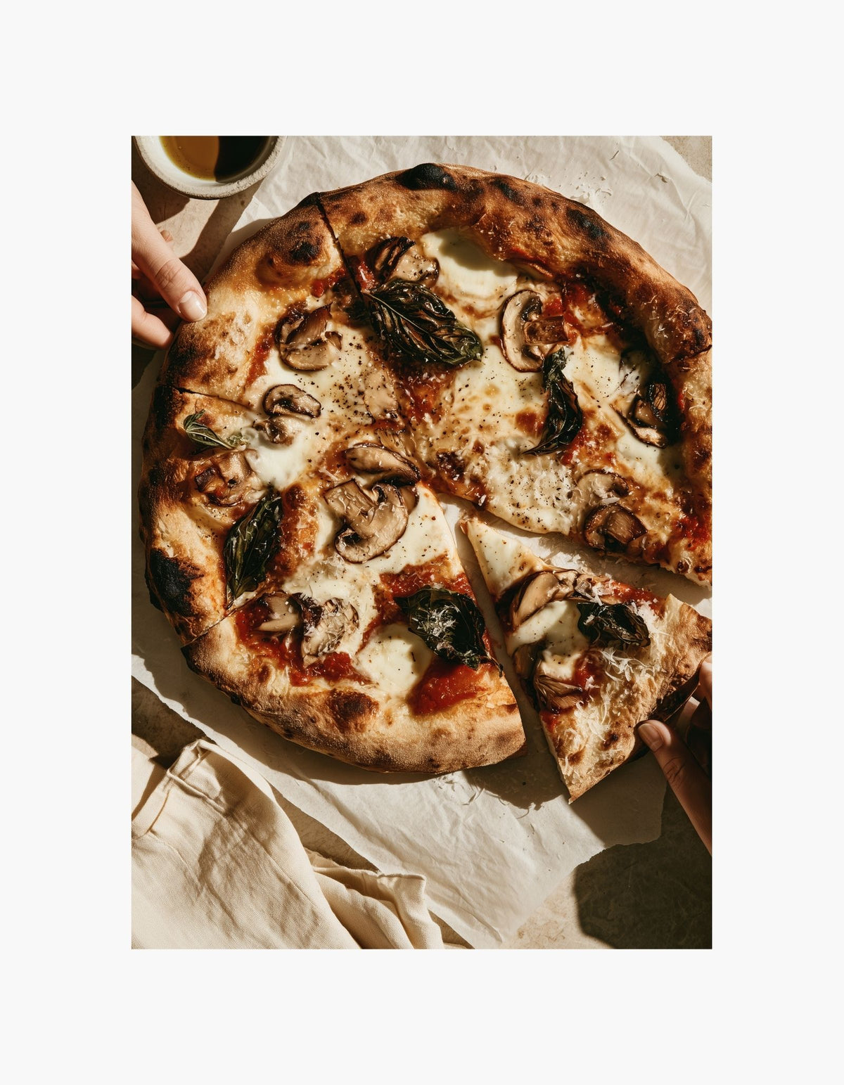 Mushroom Pizza Poster