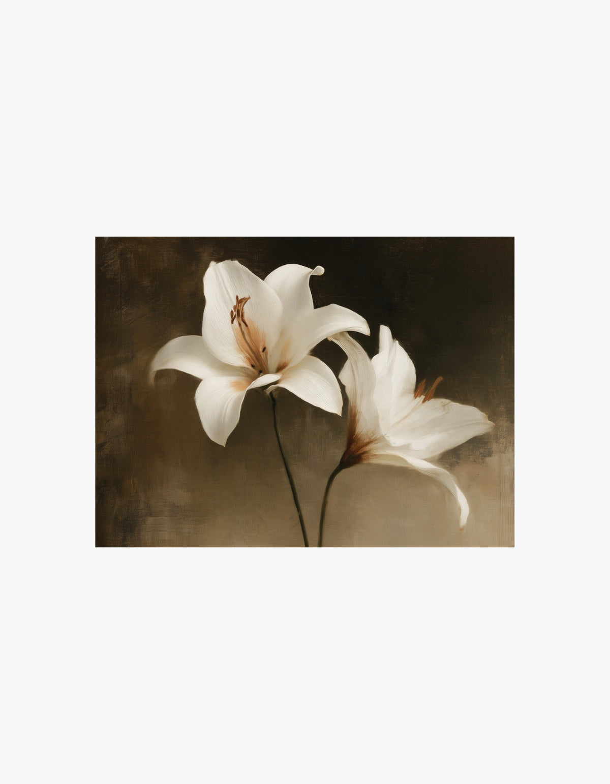 Ivory Lilies Poster