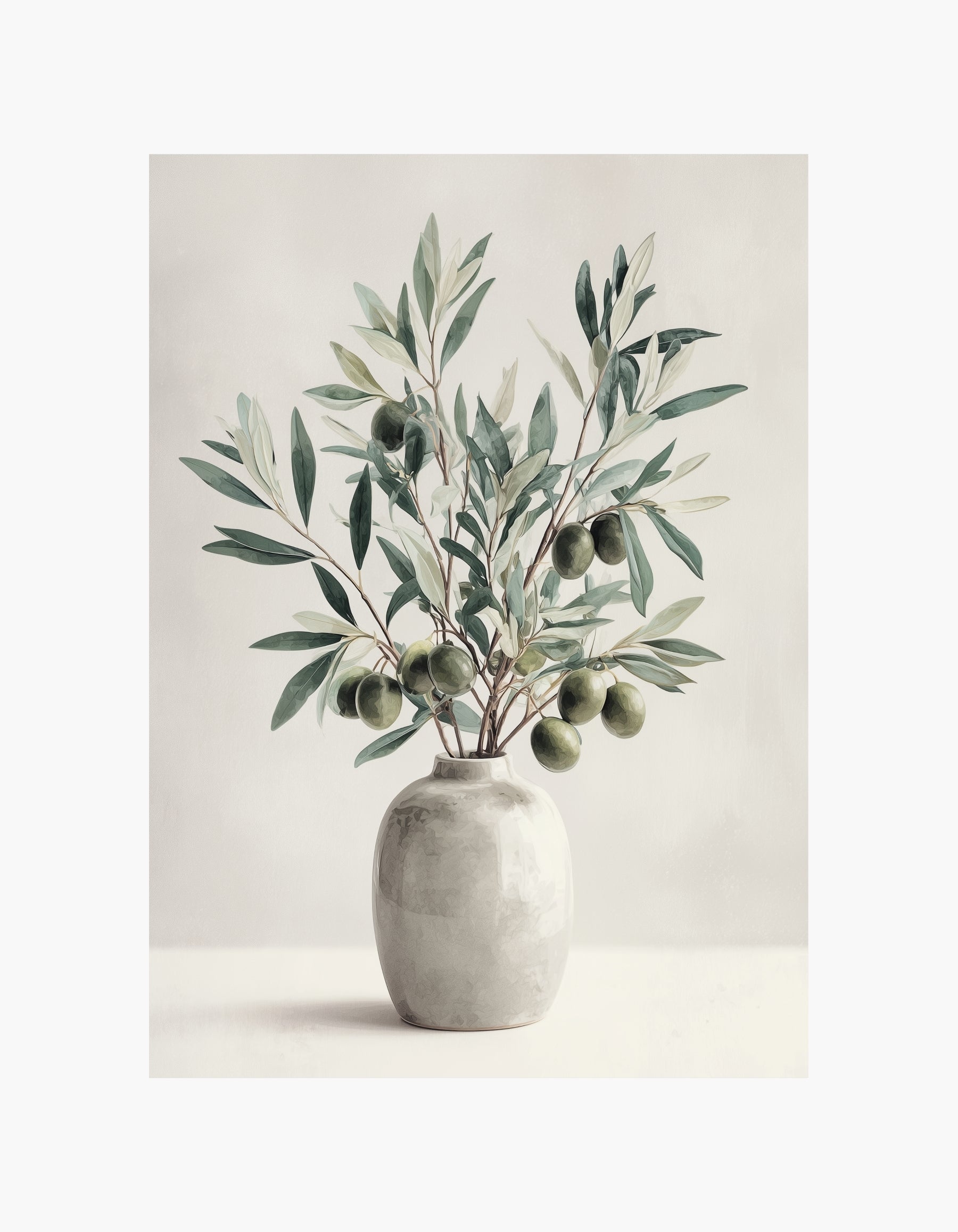 Olive Branch Vase Poster