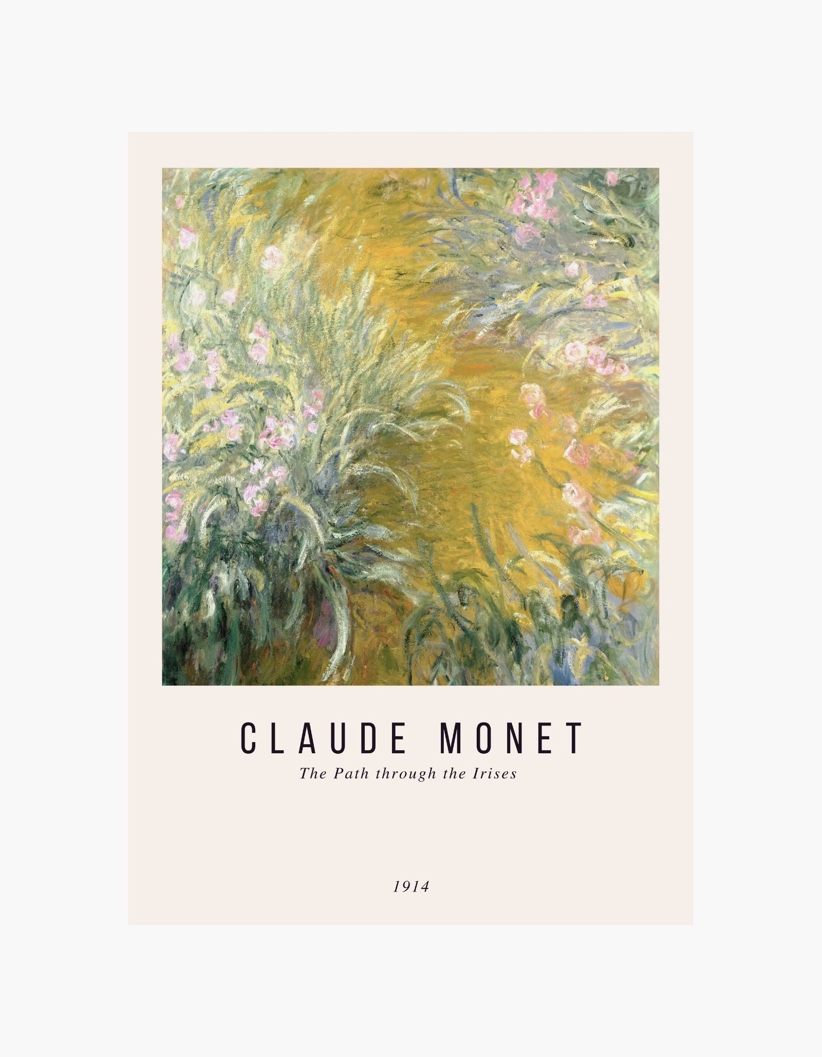 Monet The Path through the Irises Poster
