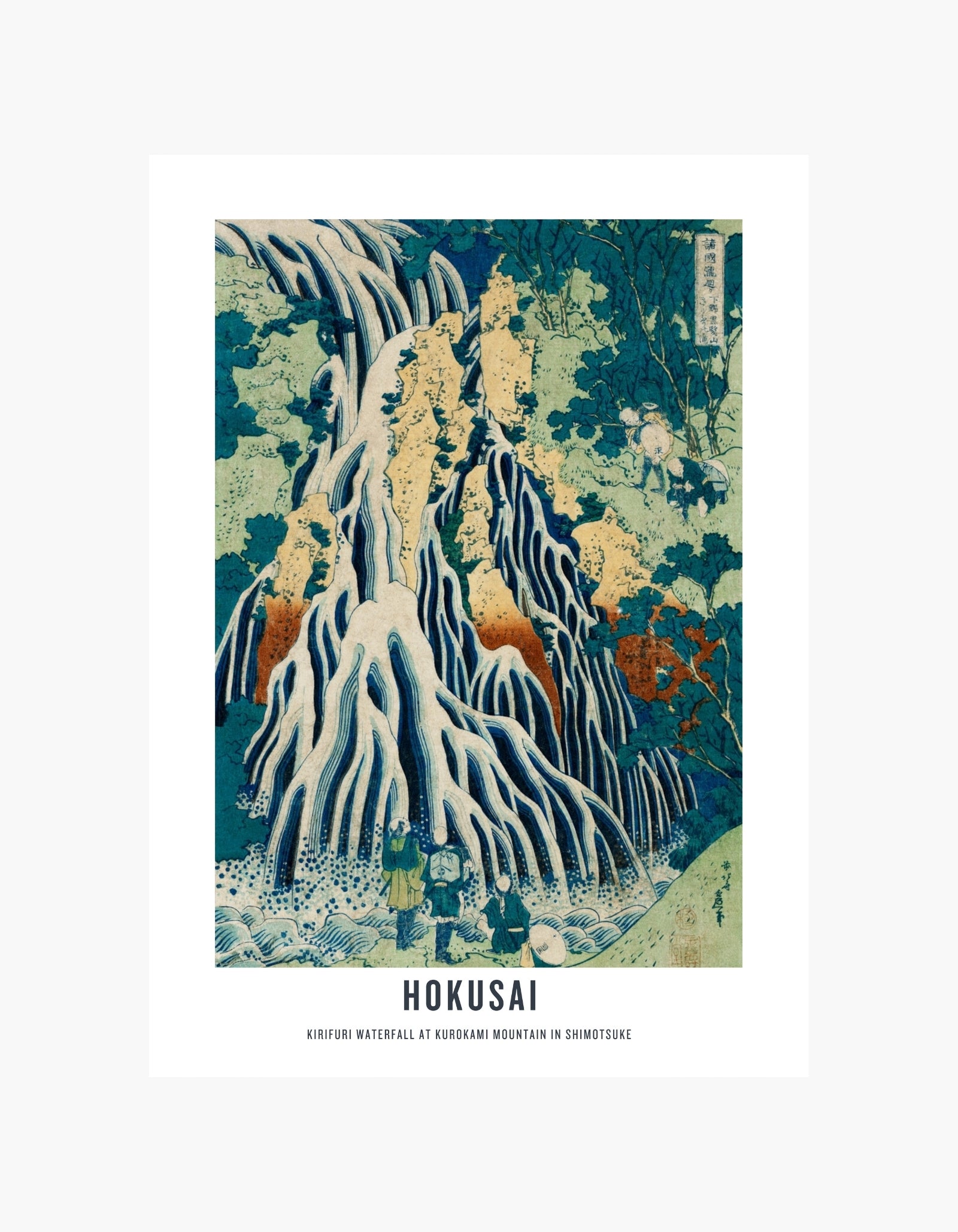 Hokusai Kirifuri Waterfall at Kurokami Mountain in Shimotsuke Poster