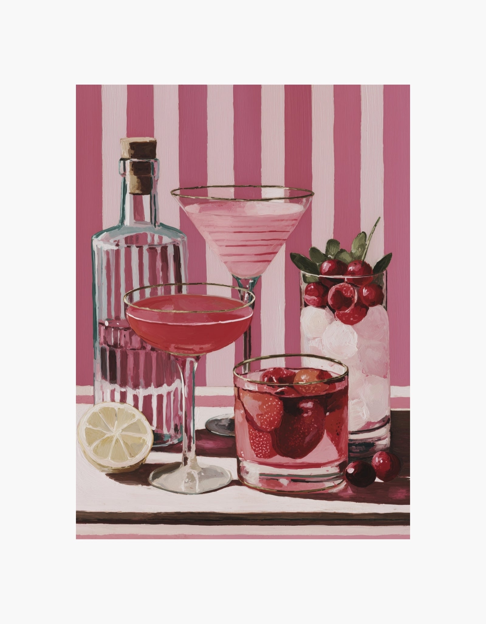 Pink Cocktails Poster