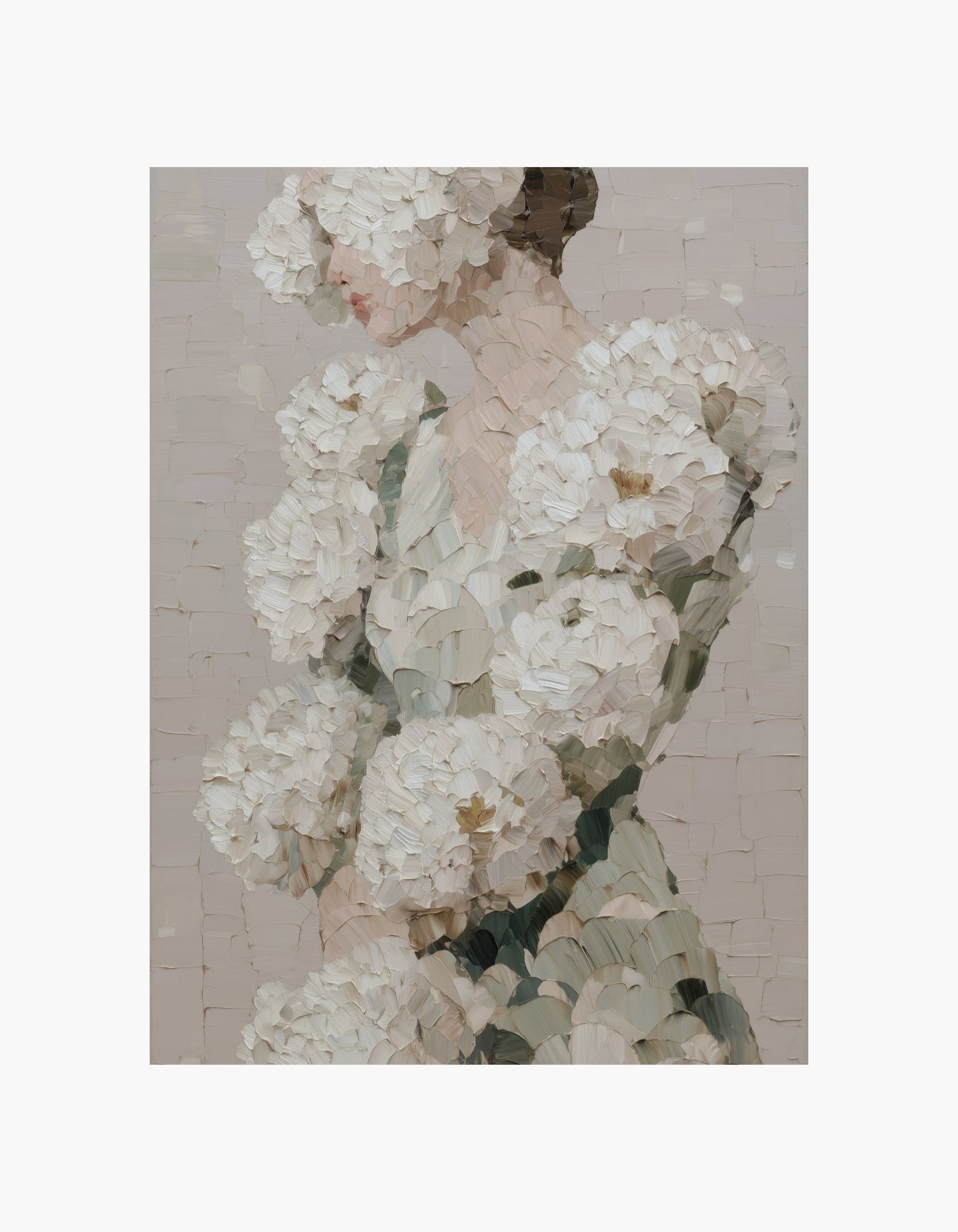 Woman with Flowers Poster