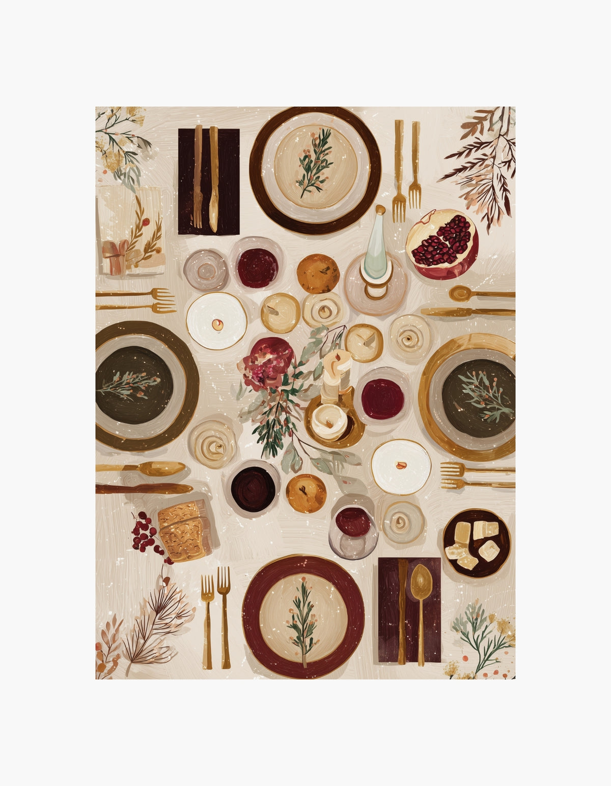 Christmas Table Setting Poster