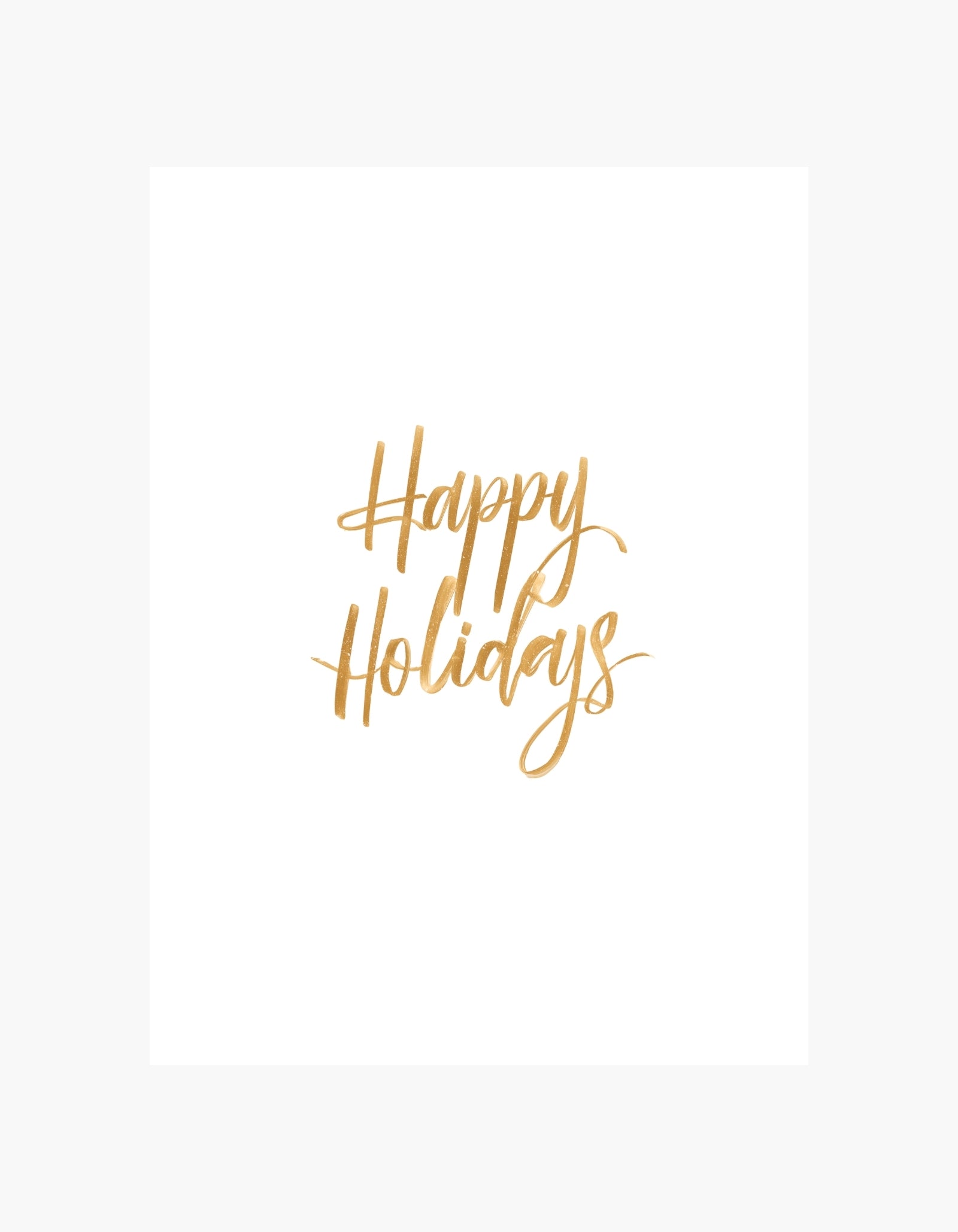 Happy Holidays Gold Poster