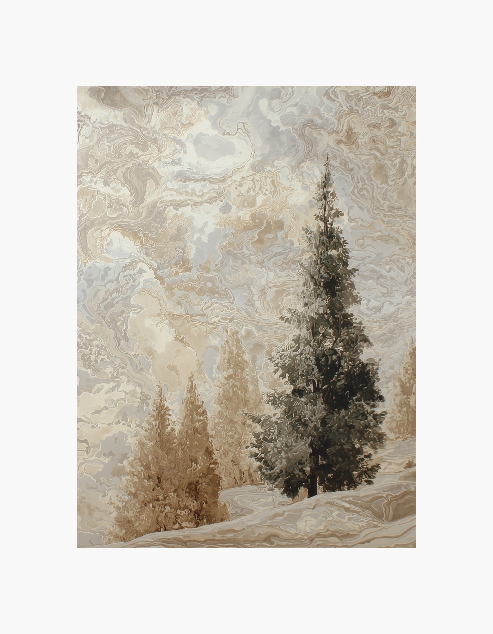 Winter Pines Landscape Poster
