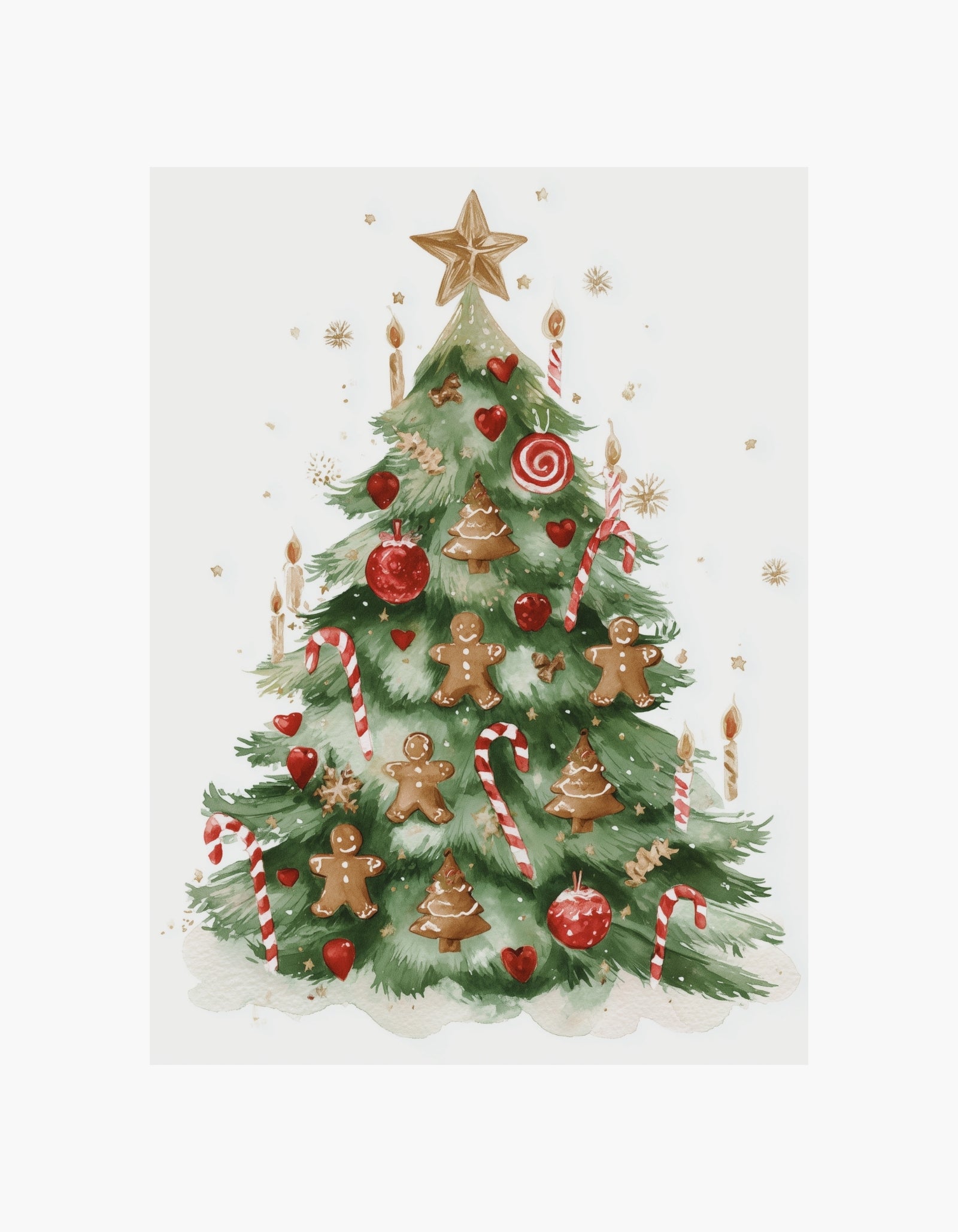 Gingerbread Christmas Tree Poster