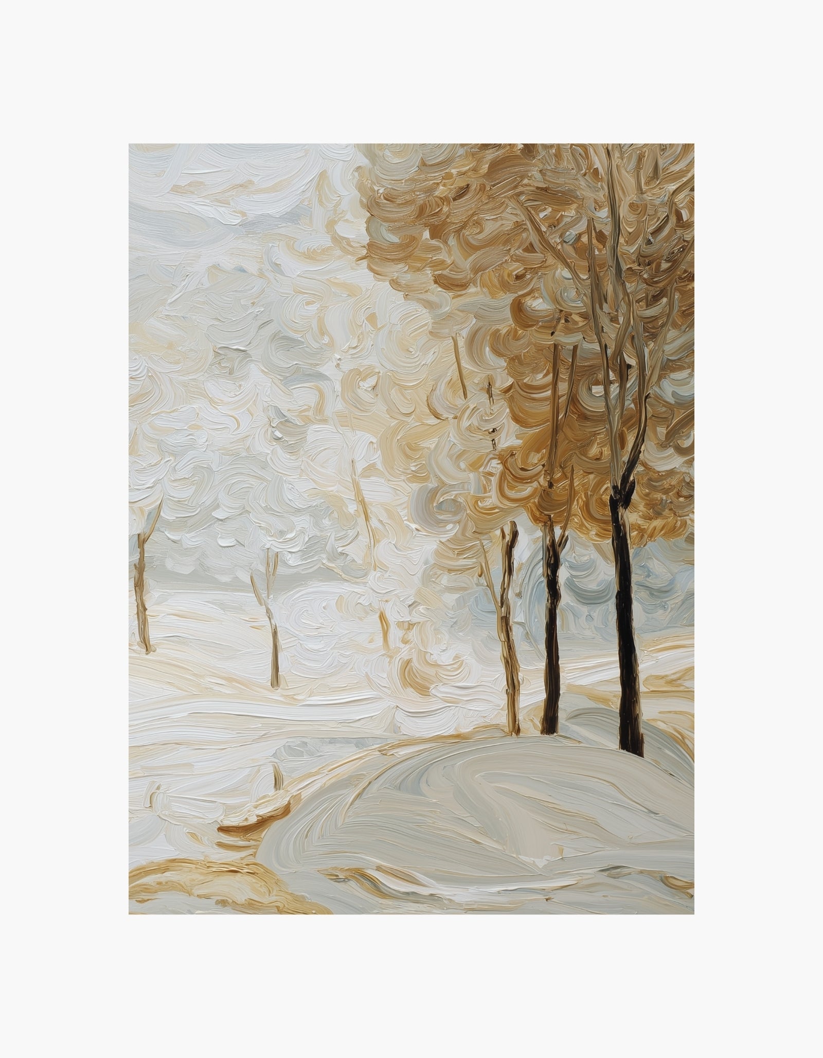 Golden Winter Landscape Poster