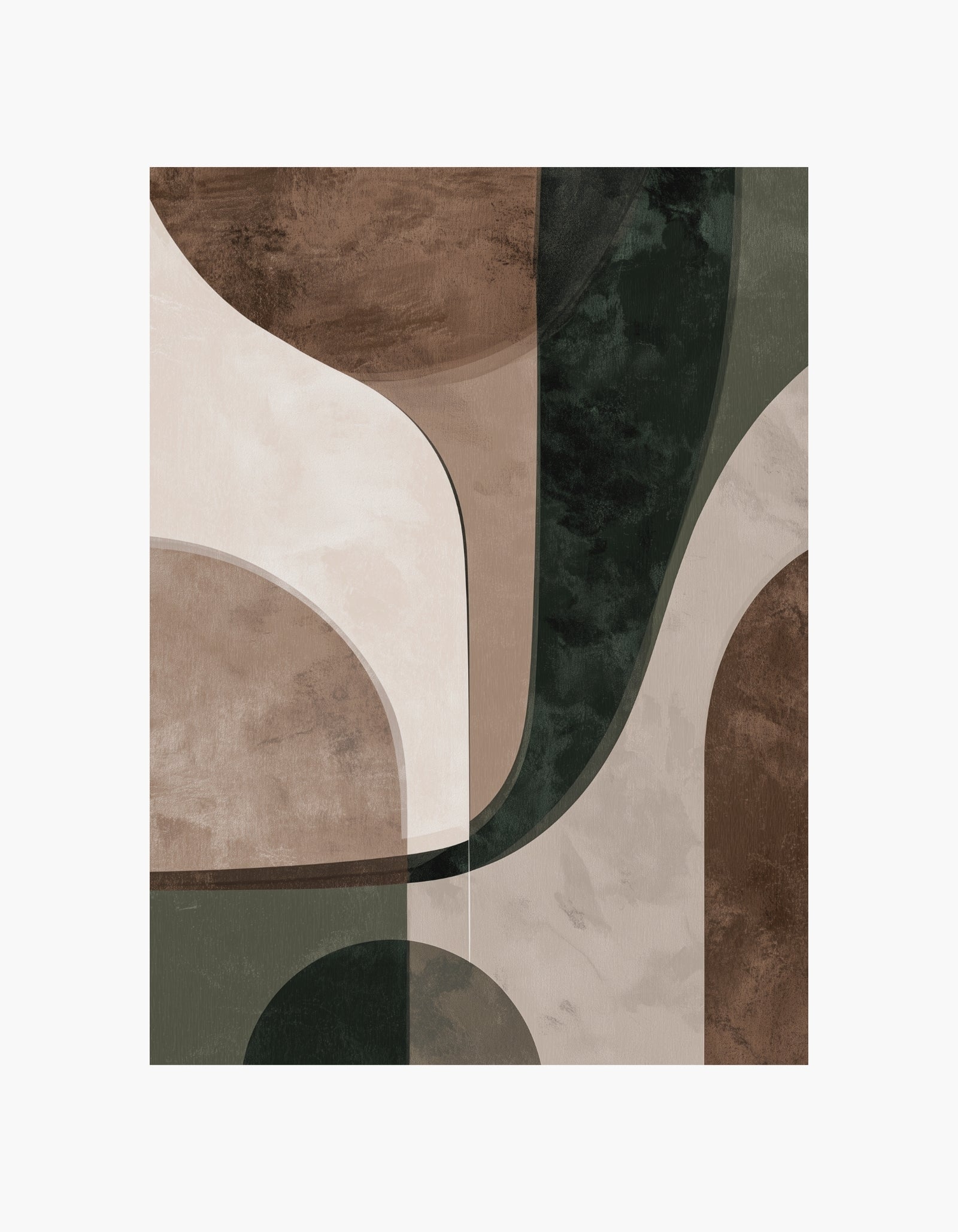 Earthy Abstract Shapes Poster