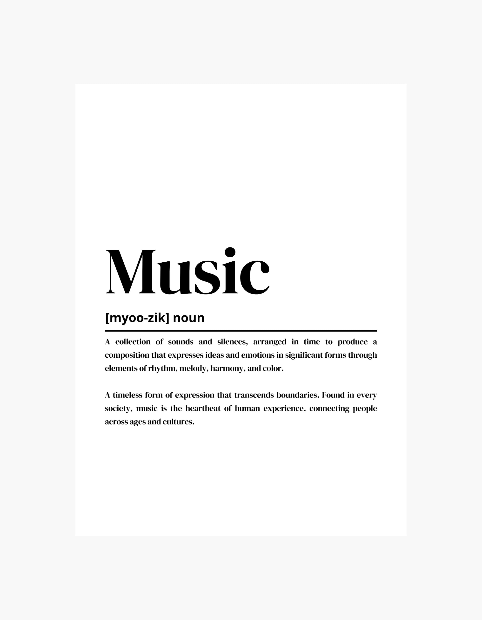 Music Definition Poster