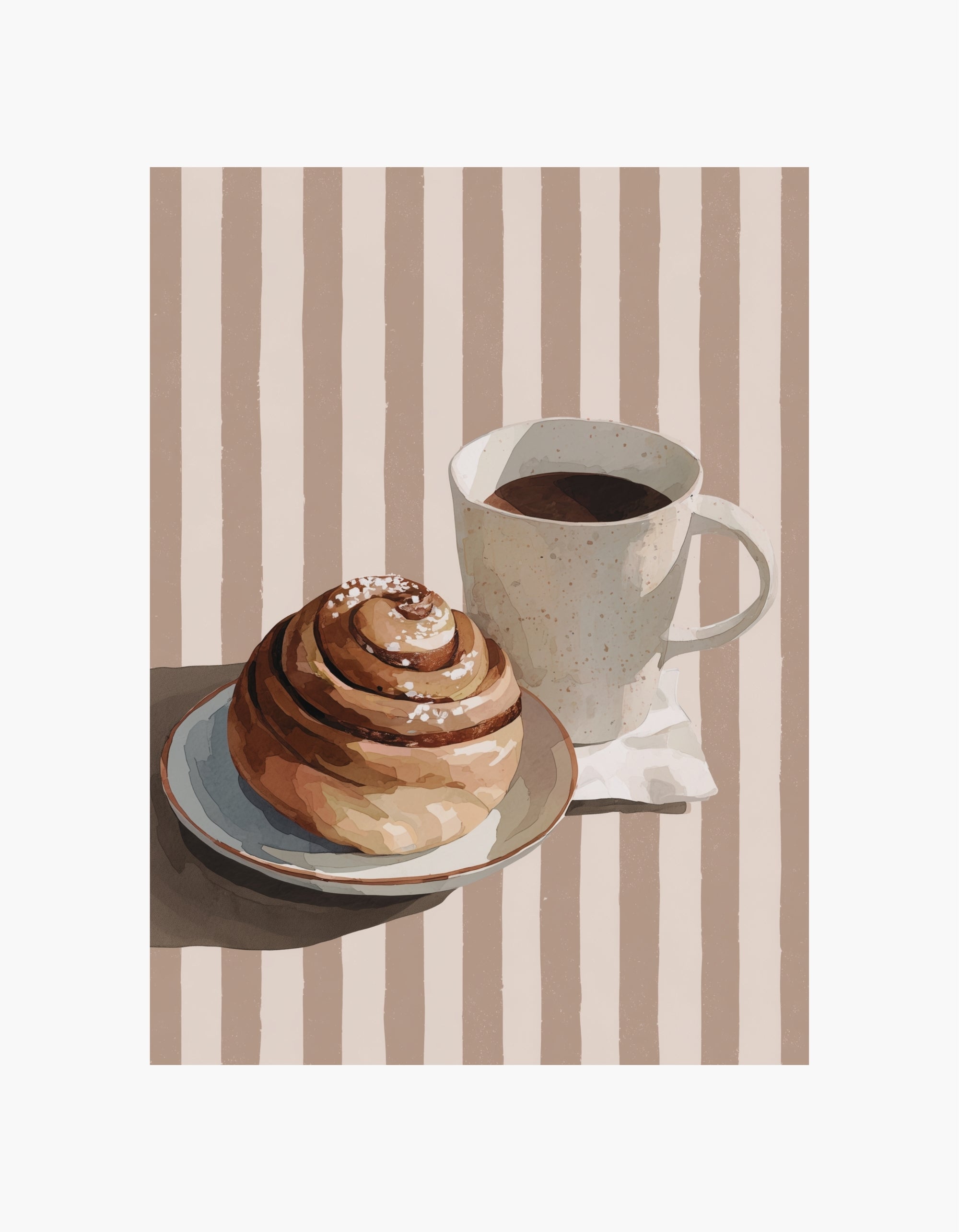 Cinnamon Bun & Coffee Poster