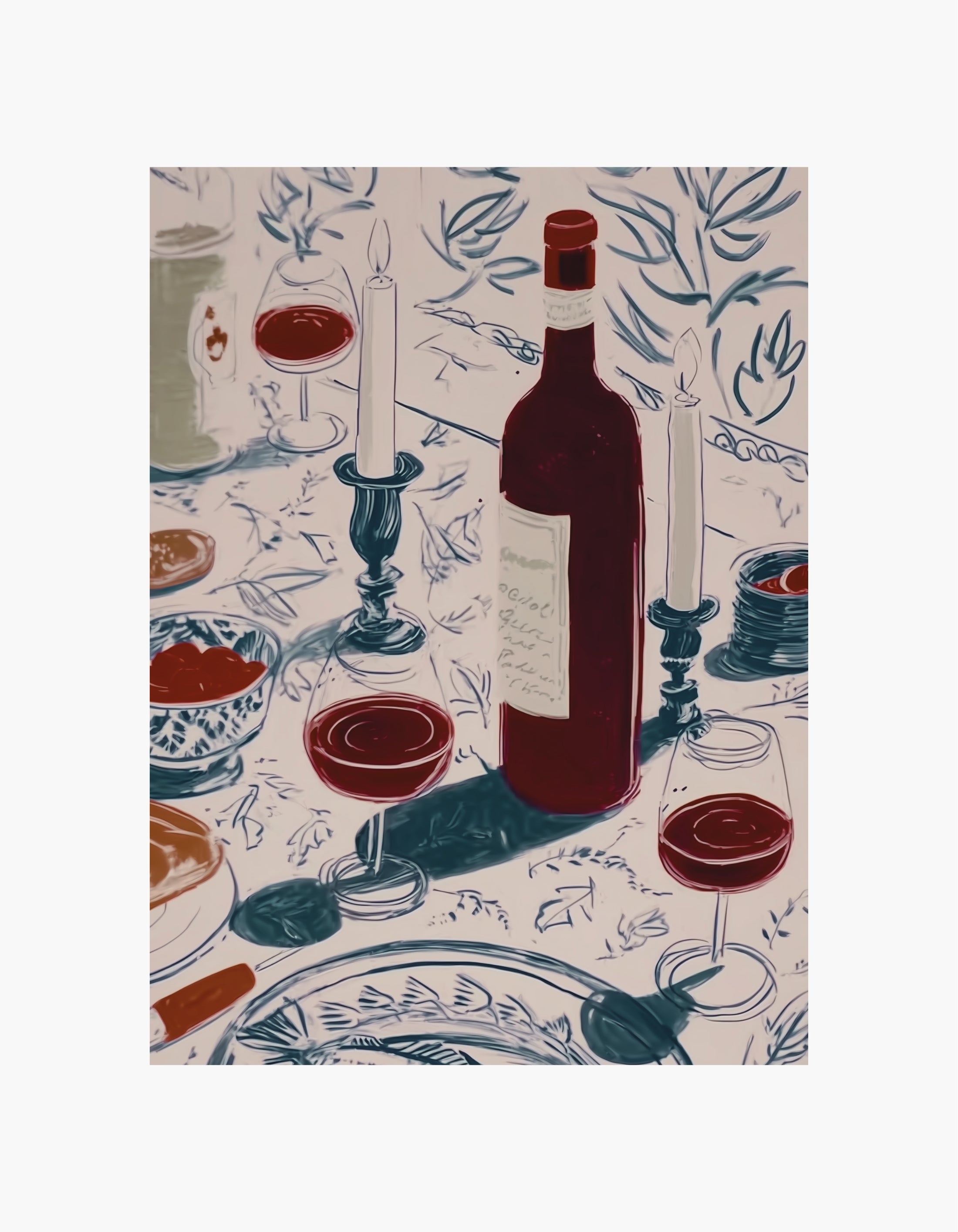 Wine & Dinner Poster