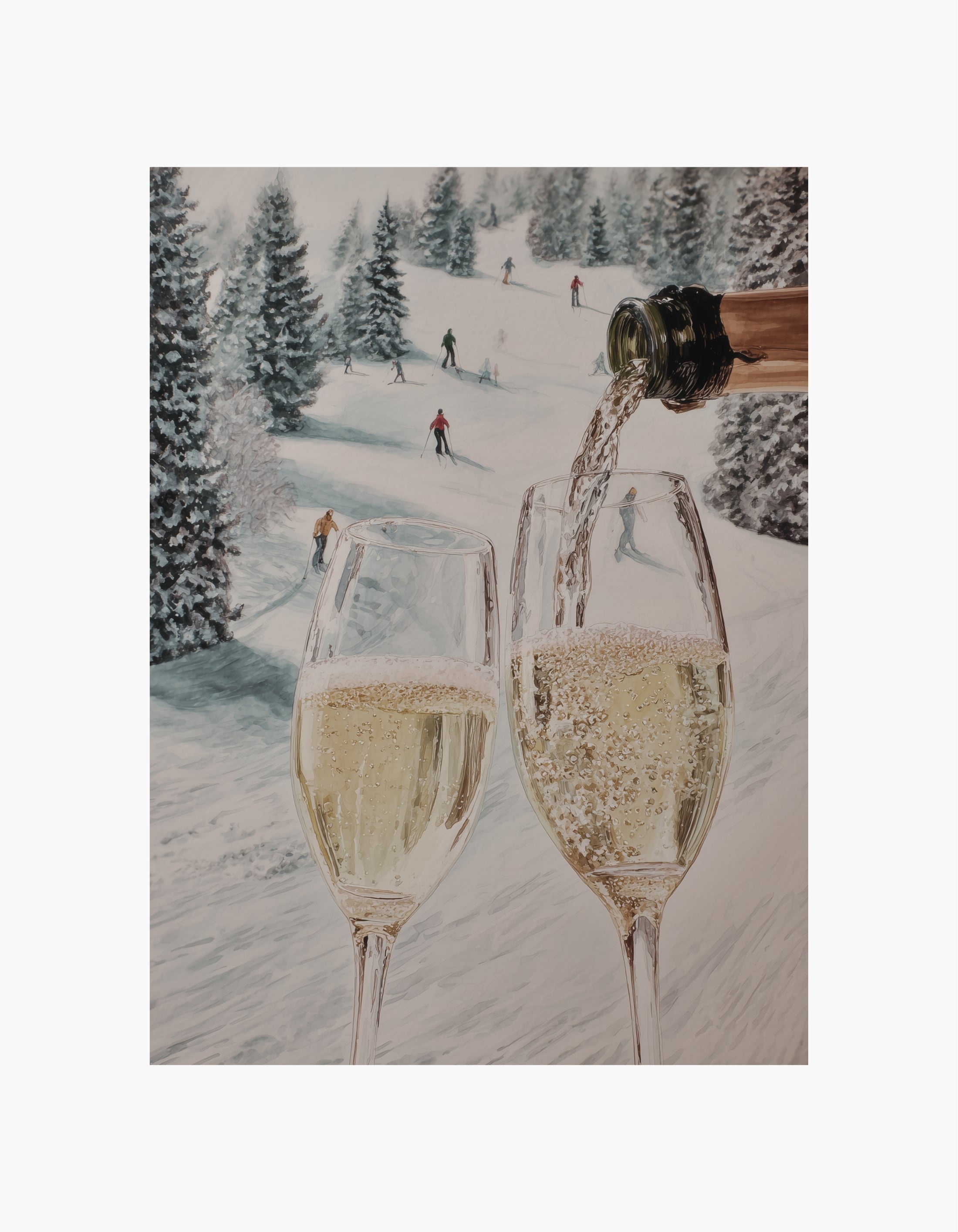 Après Ski Champagne Poster