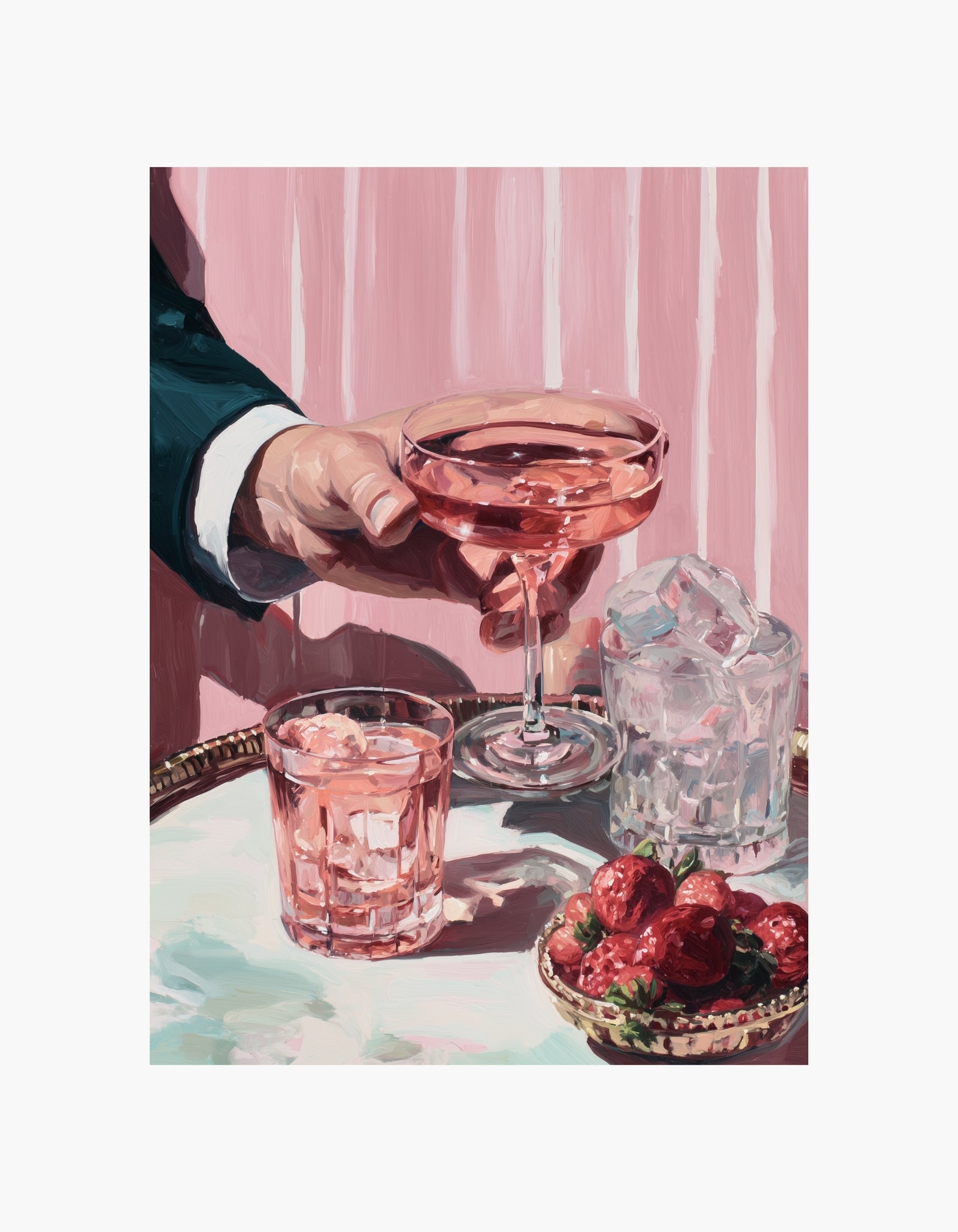 Rosé & Berries Poster