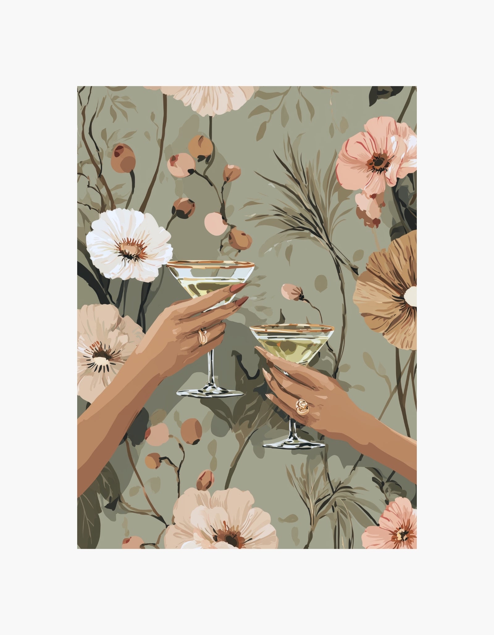 Champagne Bloom Poster