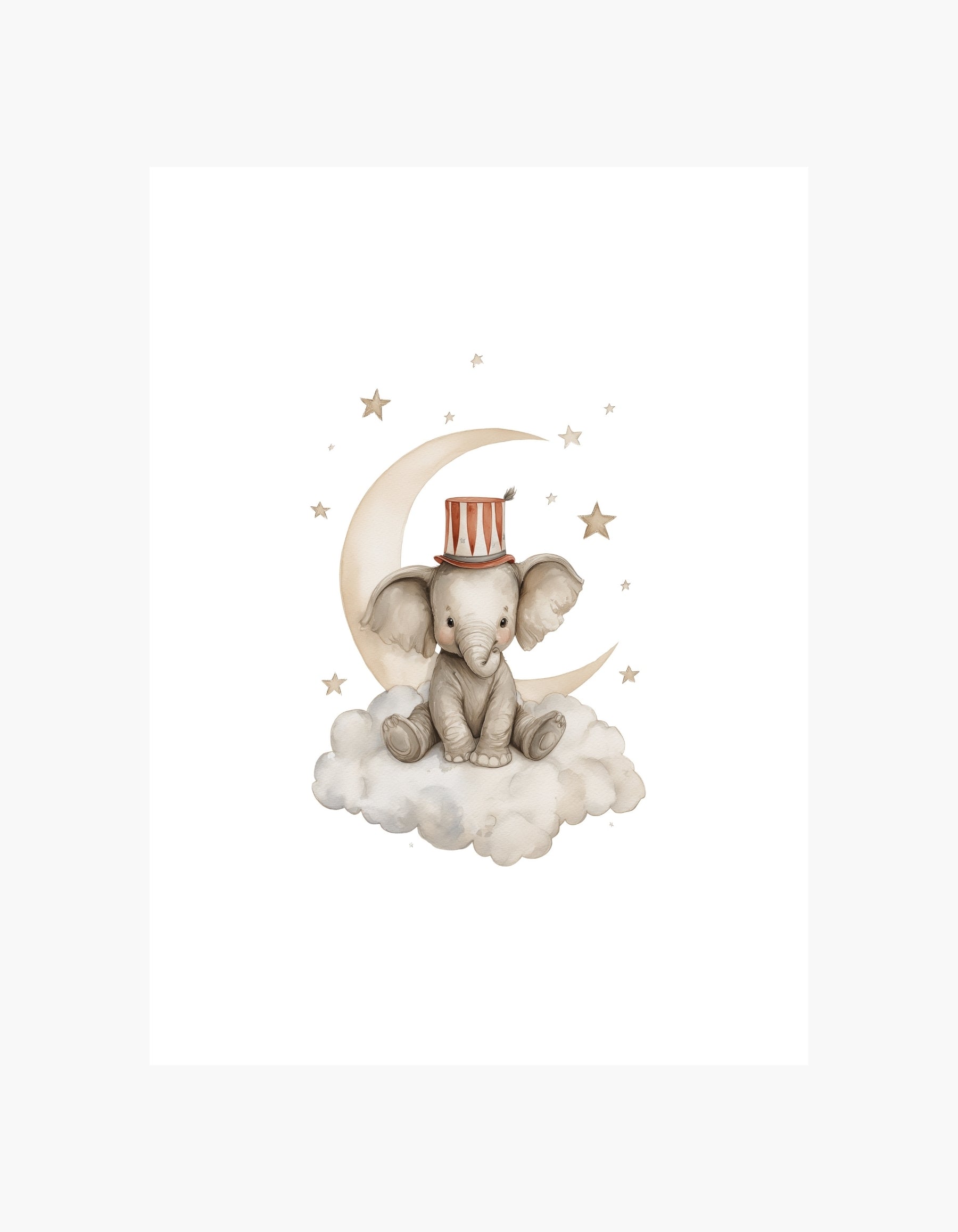 Little Moon Elephant Poster