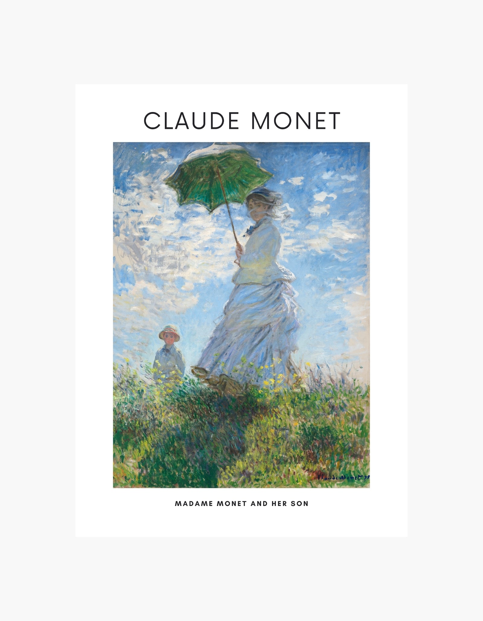 Monet Madame Monet and Her Son Poster