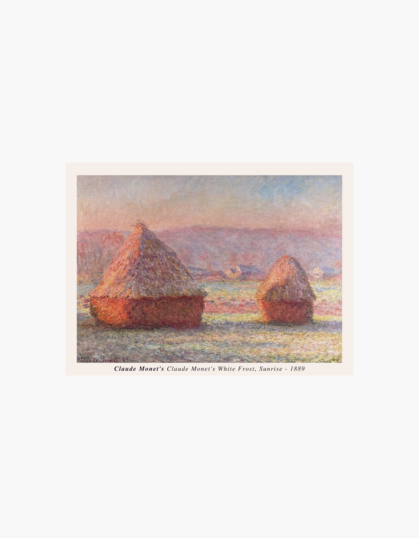 Monet White Frost, Sunrise Poster