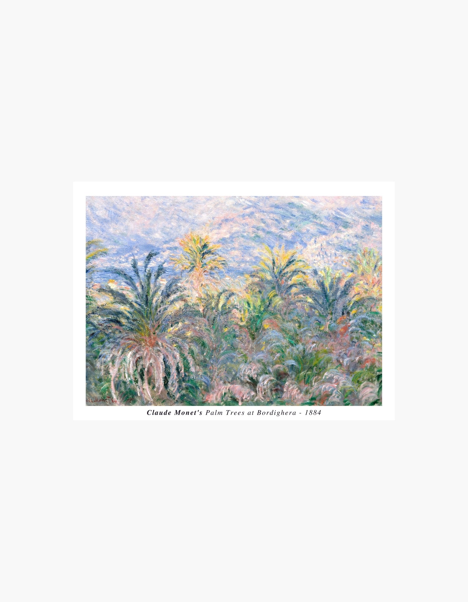 Monet Palm Trees at Bordighera Poster
