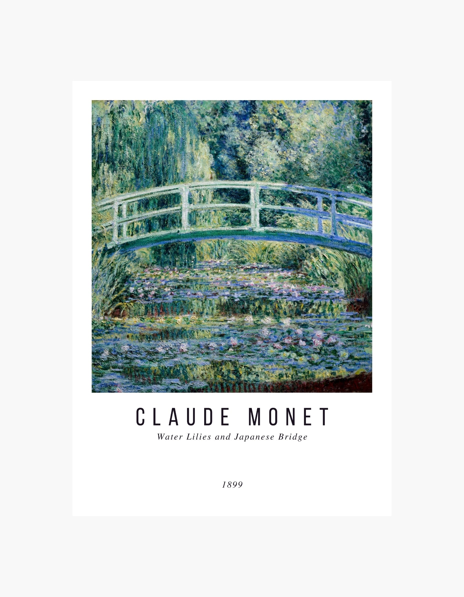Monet Water Lilies and Japanese Bridge Poster