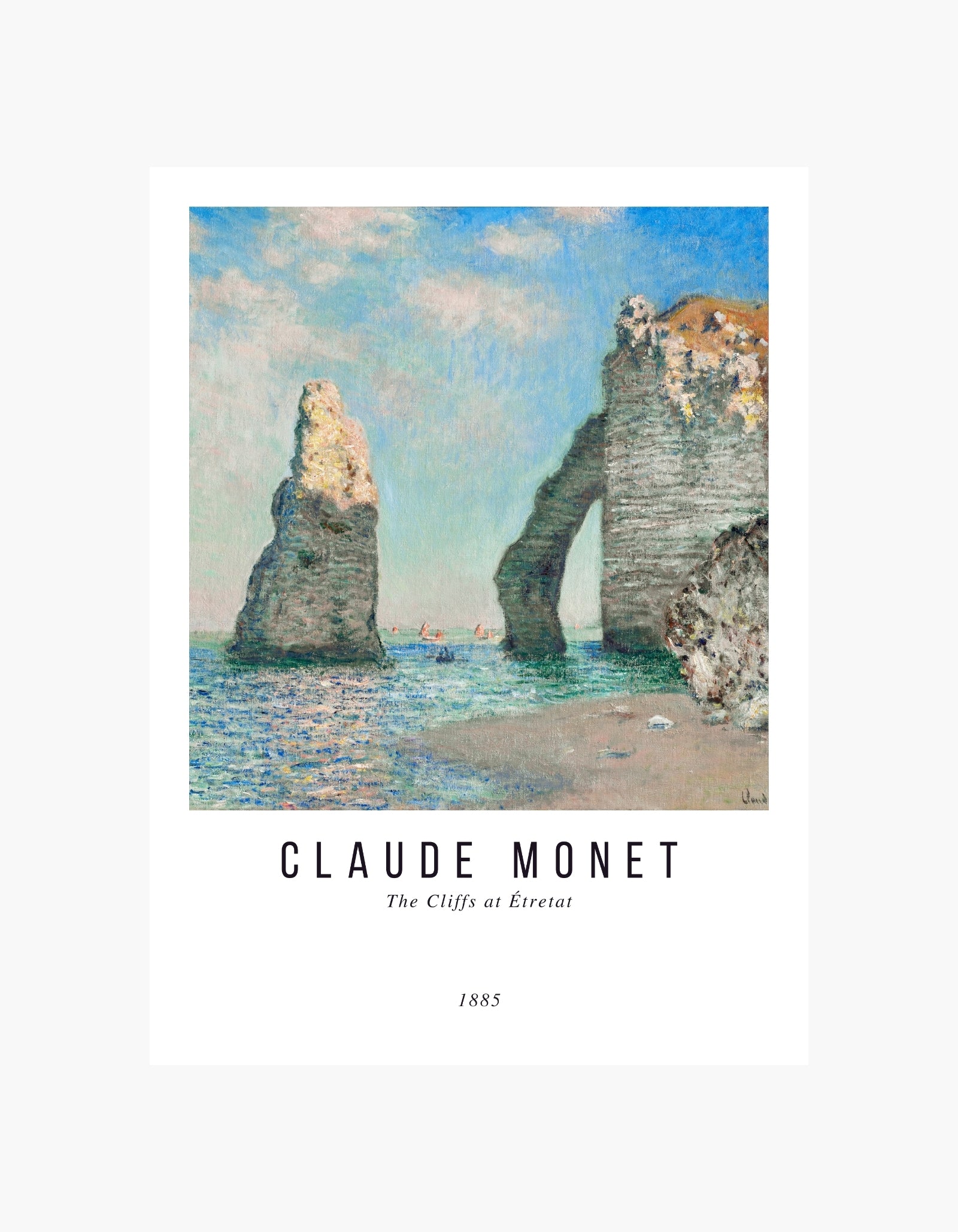 Monet The Cliffs at Étretat Poster