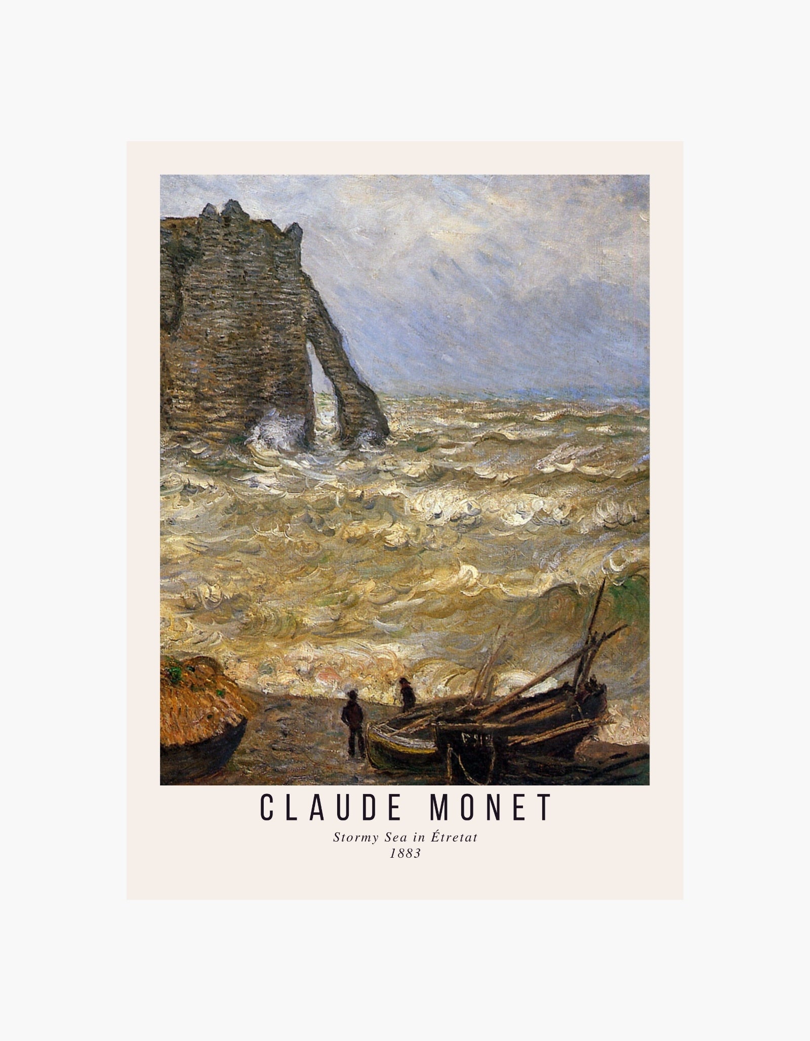 Monet  Stormy Sea in Étretat Poster