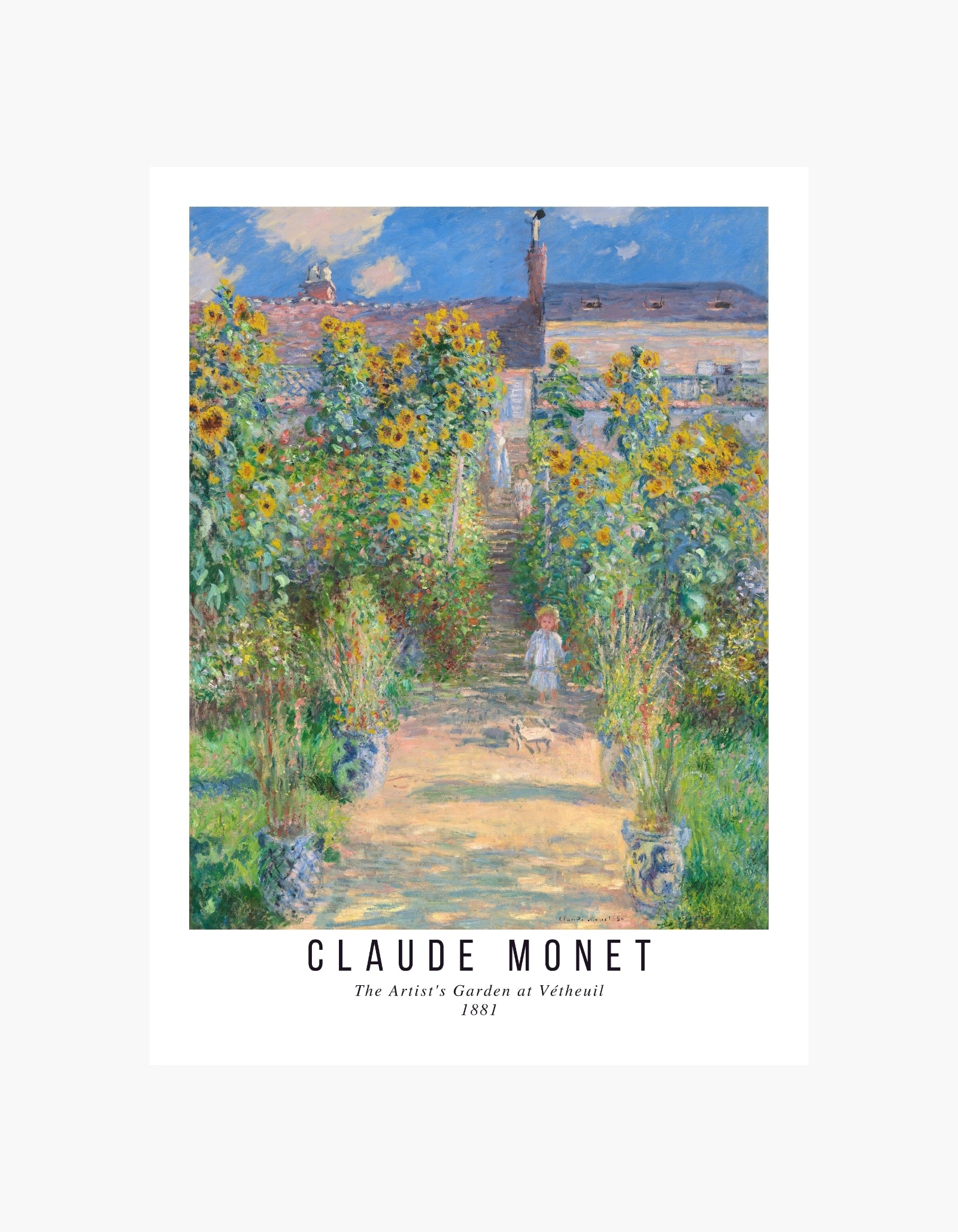 Monet The Artist’s Garden at Vétheuil Poster