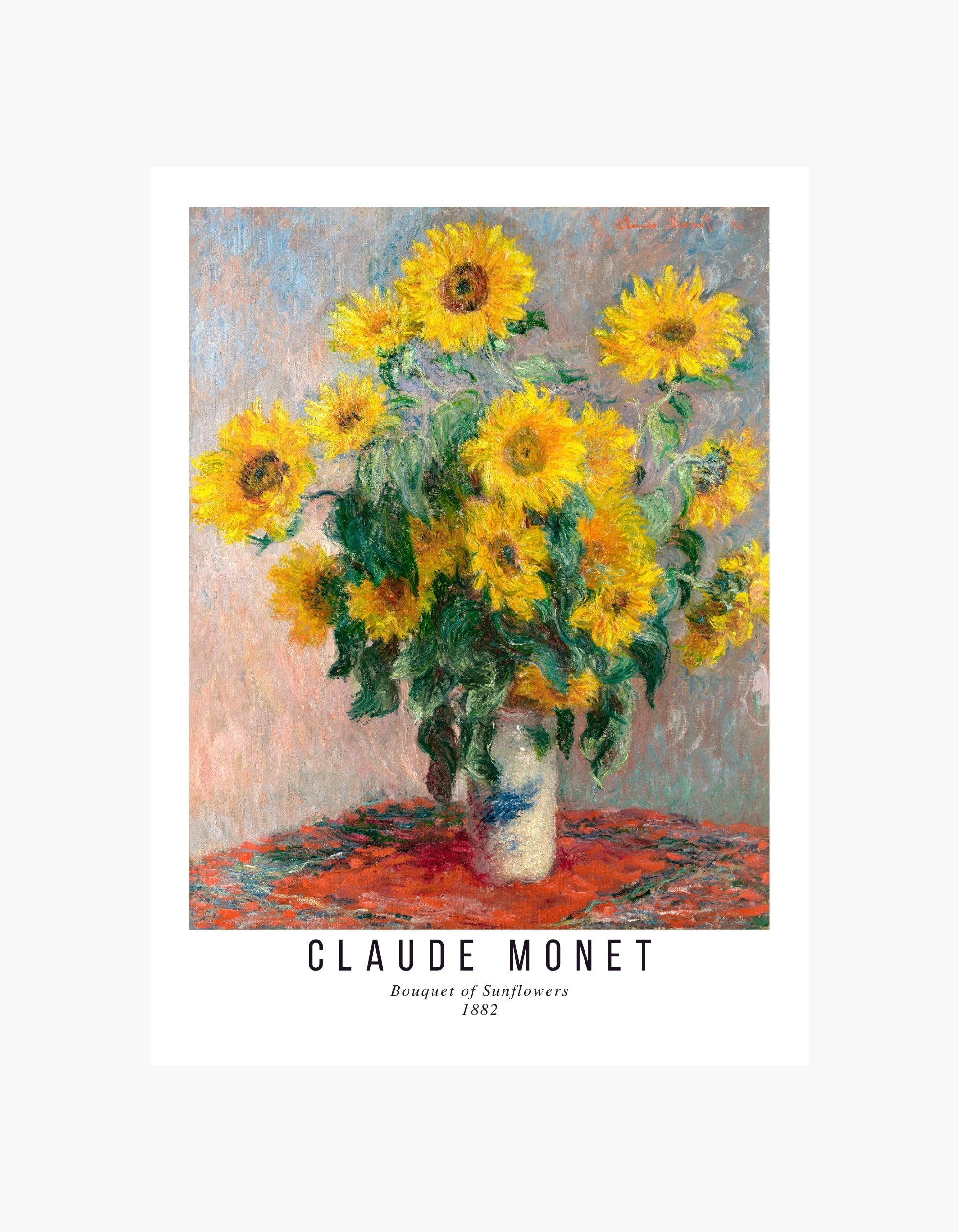 Monet Bouquet of Sunflowers Poster