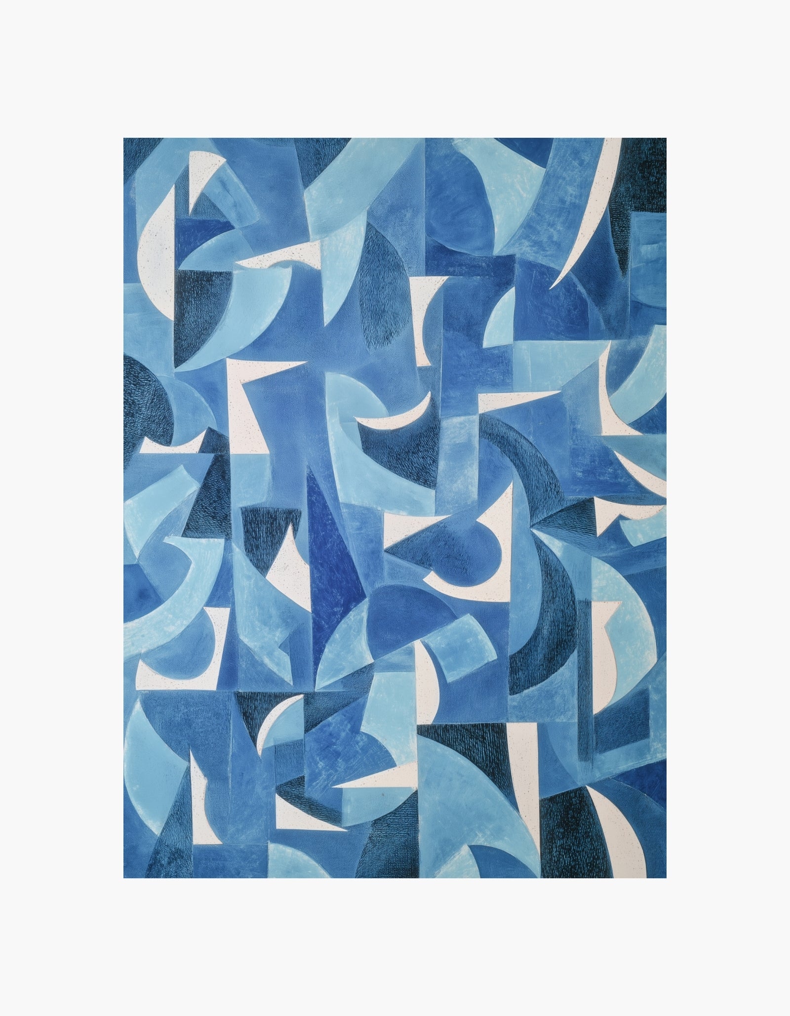 Blue Geometry Poster