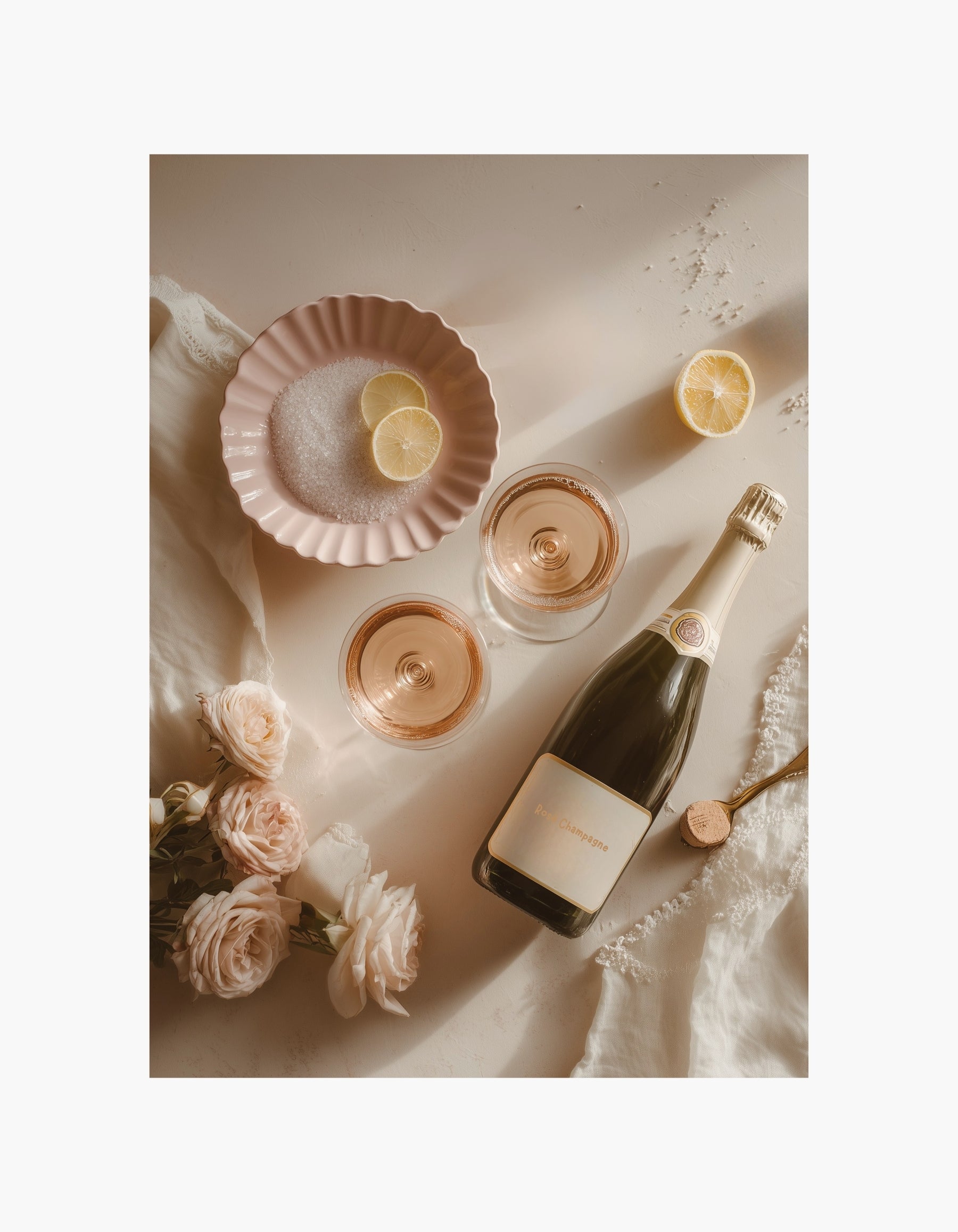 Rosé Champagne Table Poster