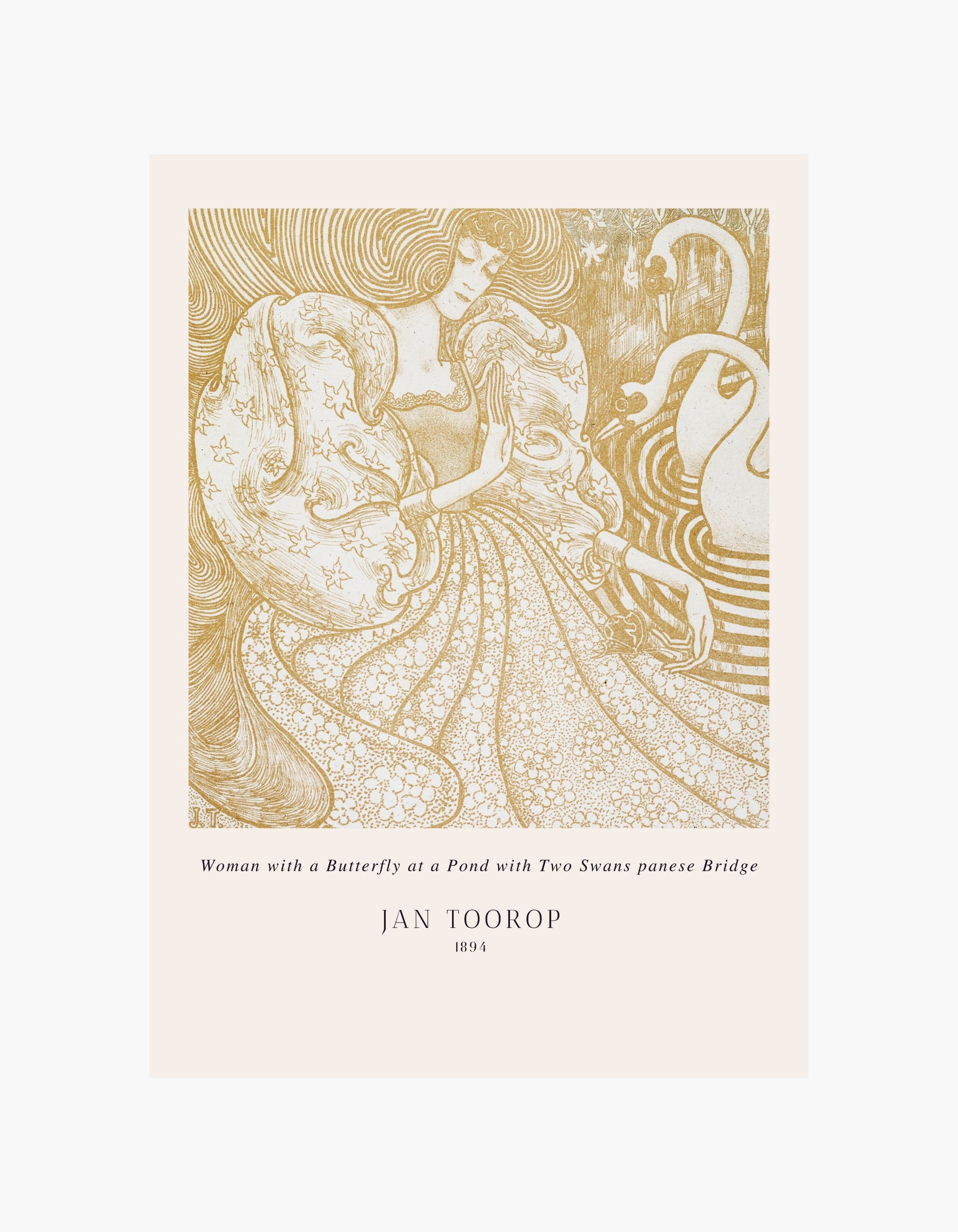 Jan Toorop Woman with a Butterfly Poster