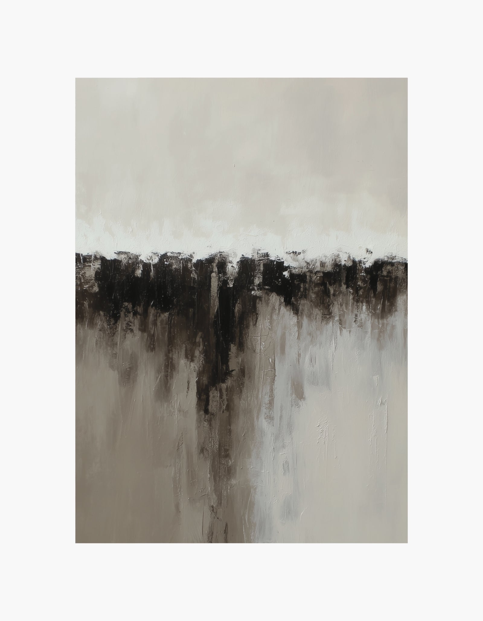Grey Horizon Abstract Poster