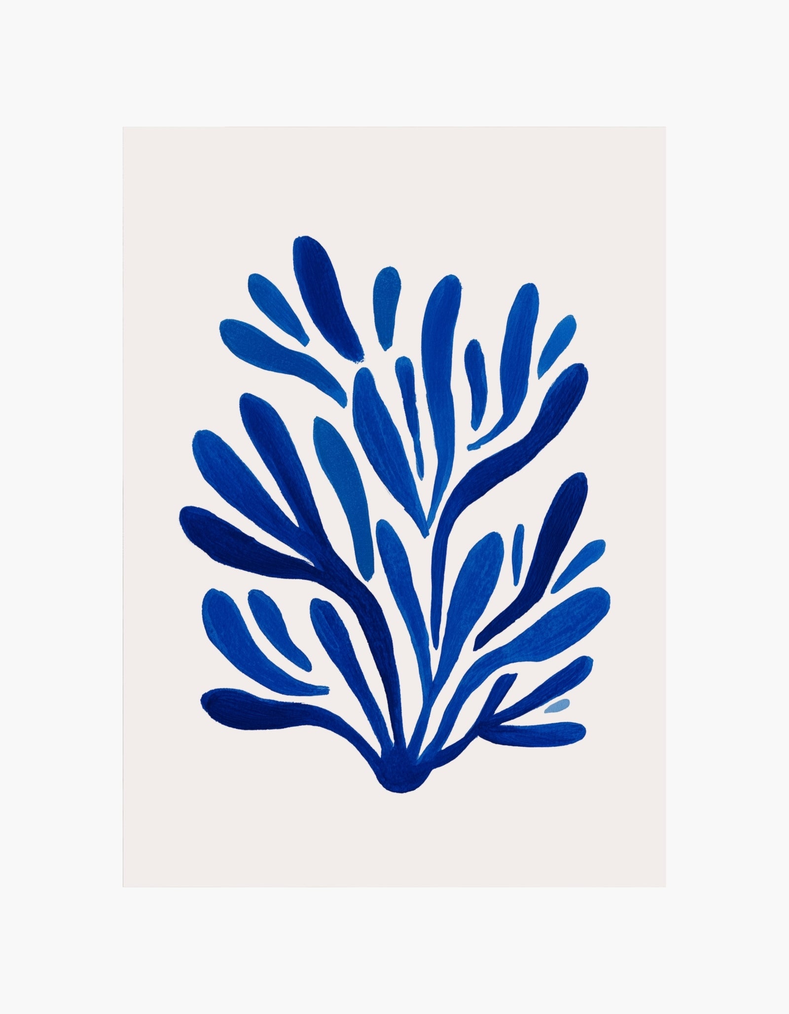 Blue Botanical Abstract Poster
