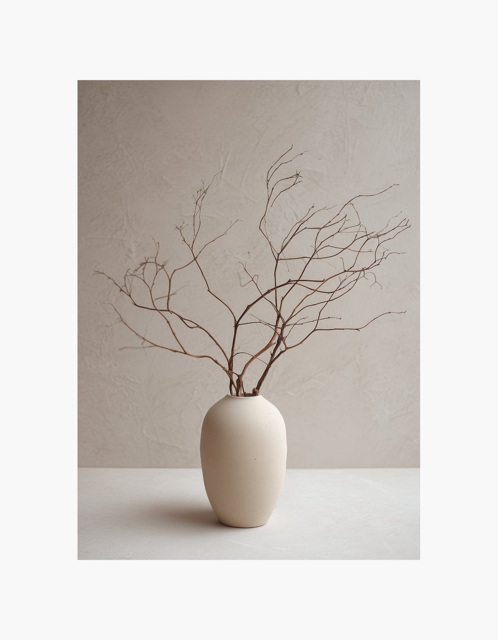 Minimal Branches in Vase Poster