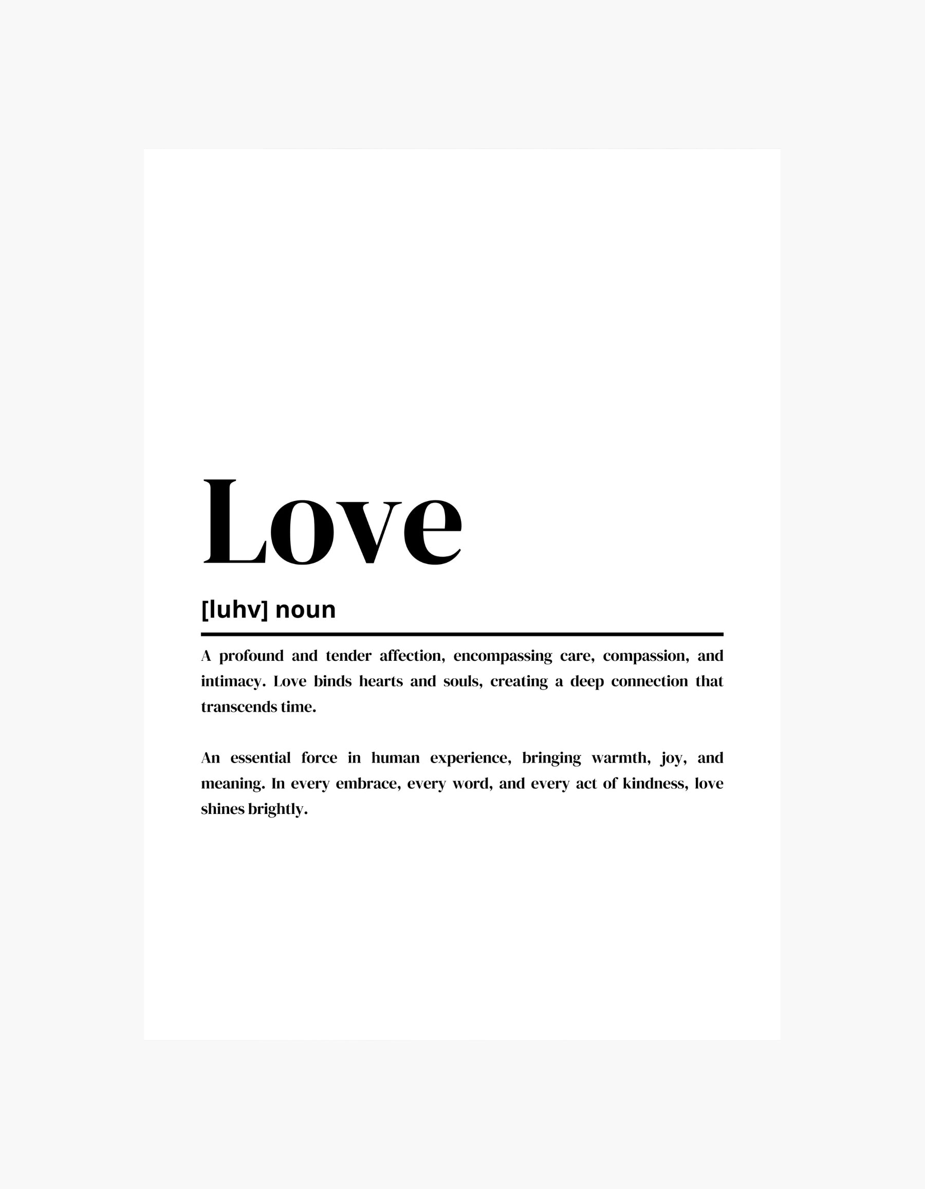 Love Definition Poster