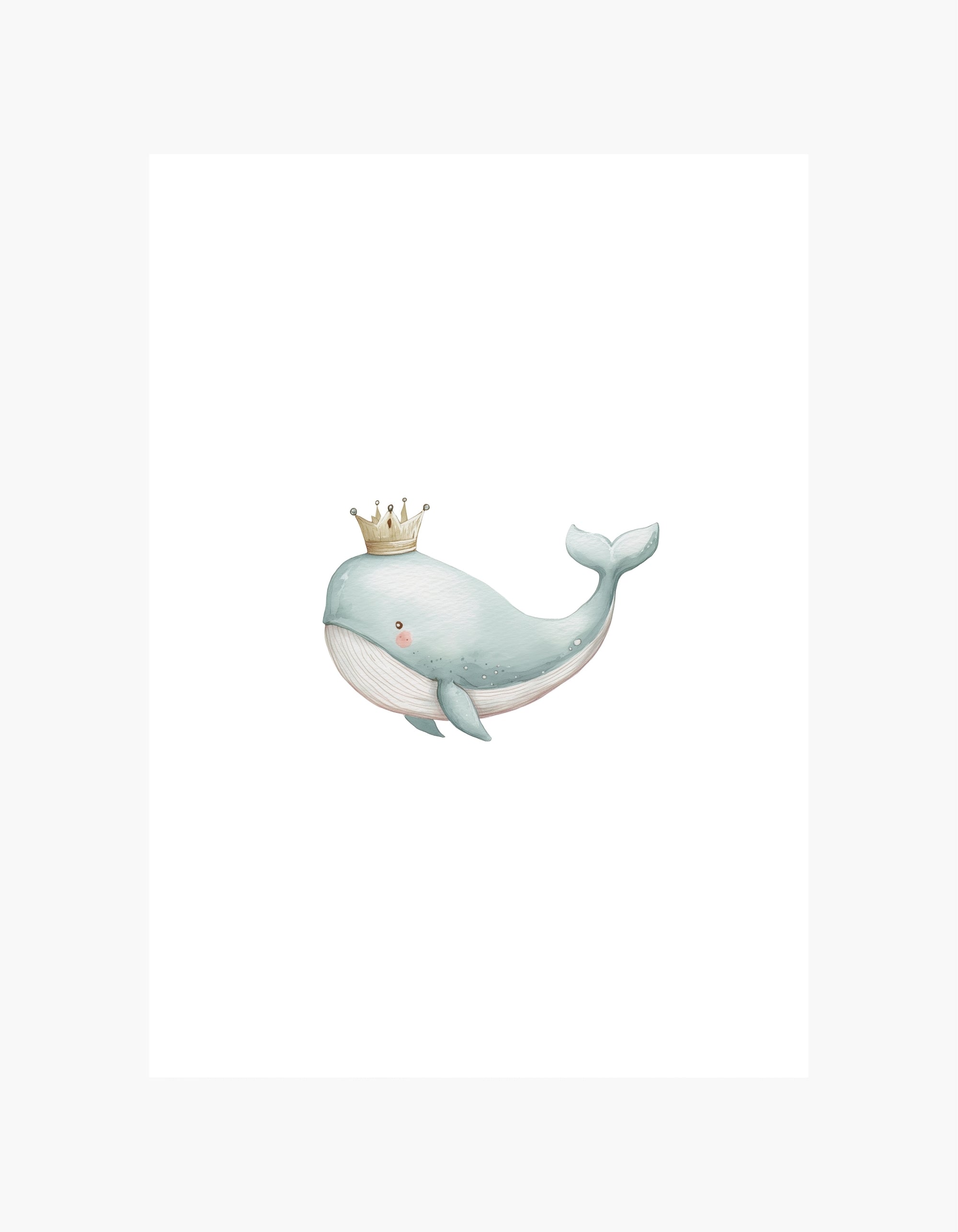 Whale Crown Poster