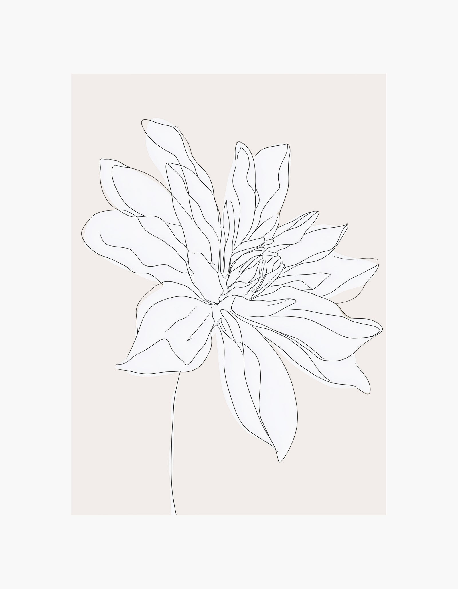 Minimal Flower Line Art Poster