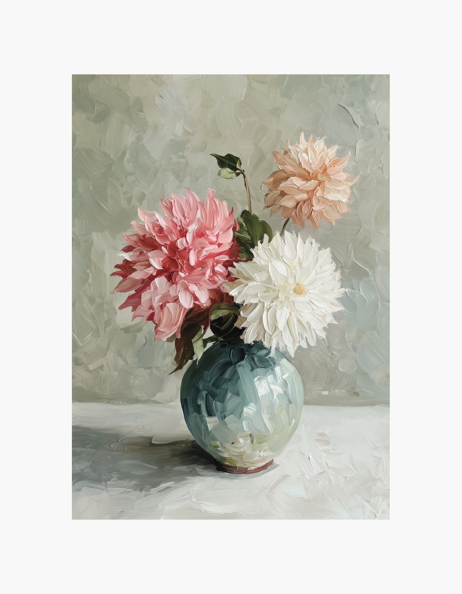 Soft Floral Still Life Poster