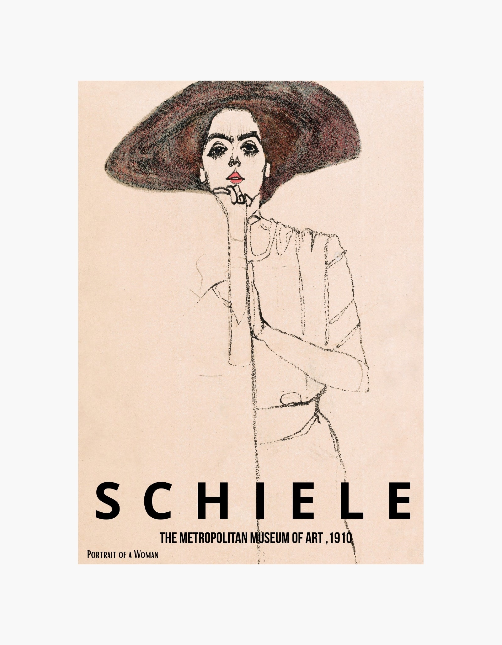 Egon Schiele Portrait of a Woman Poster