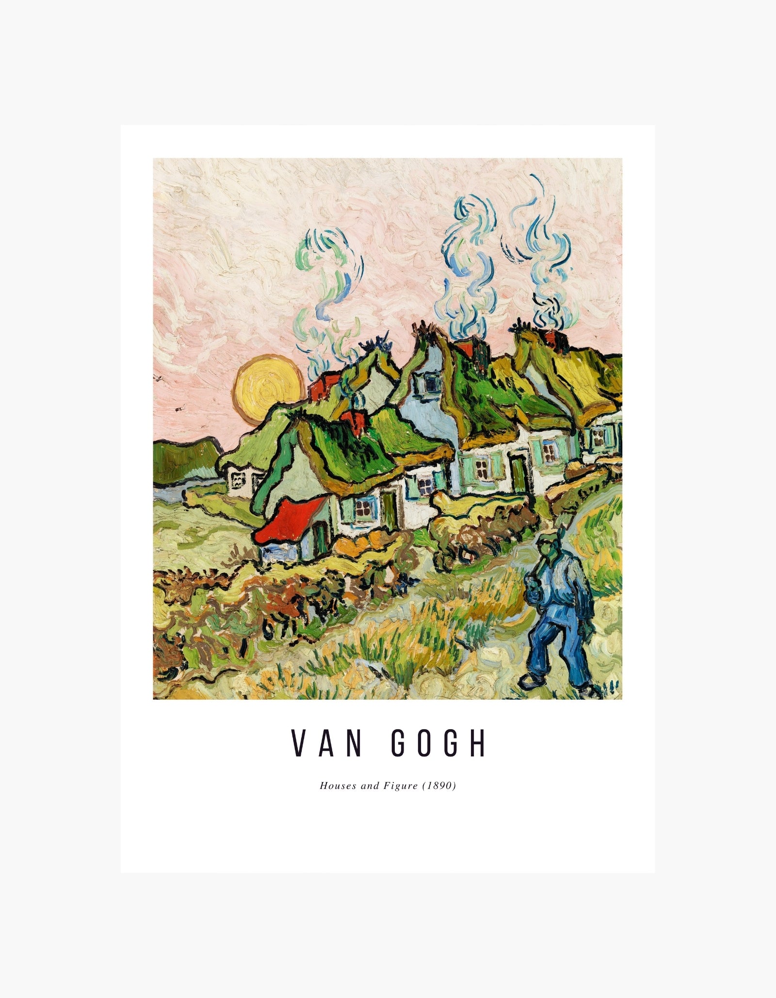 Van Gogh Houses and Figure Poster