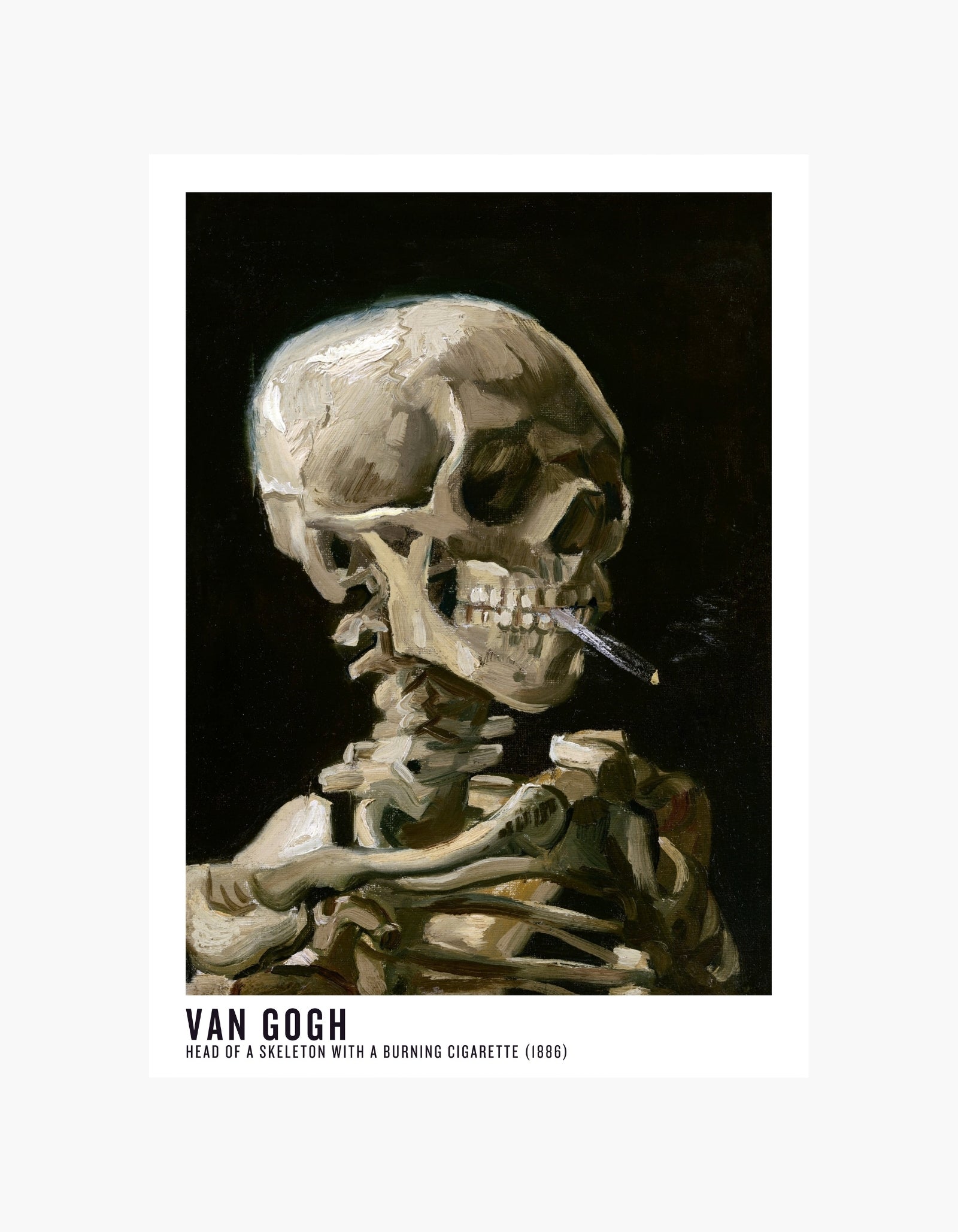 Van Gogh Head of a Skeleton with a Burning Cigarette Poster