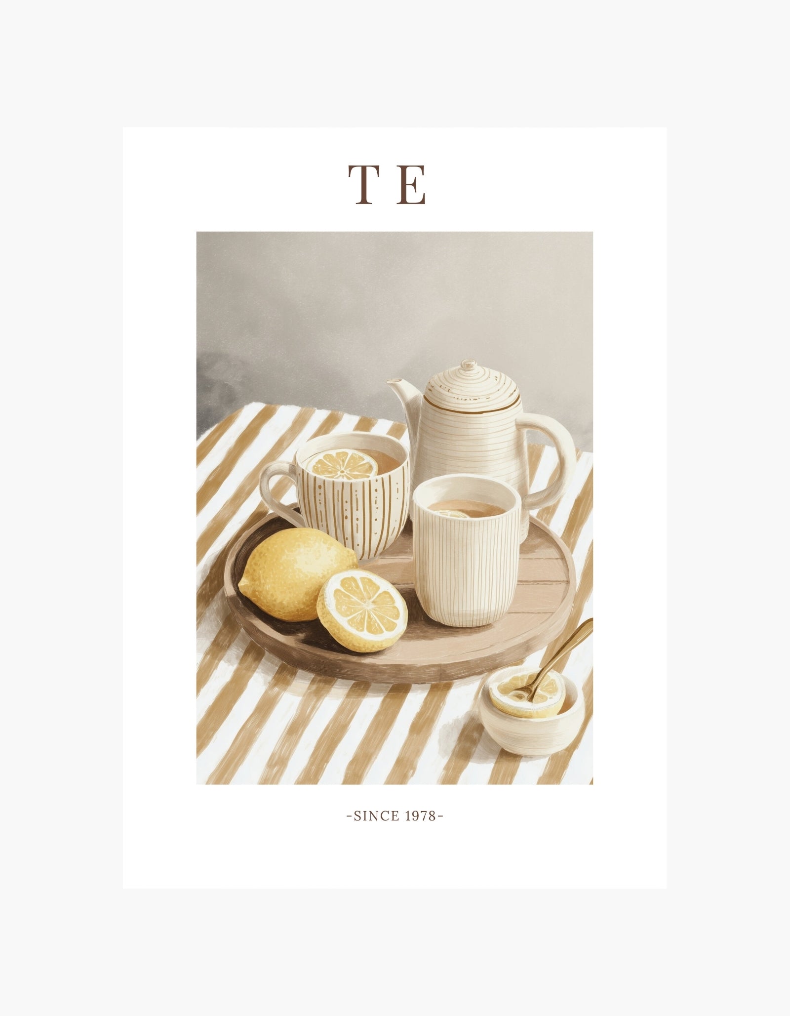 Tea & Lemon Still Life Poster