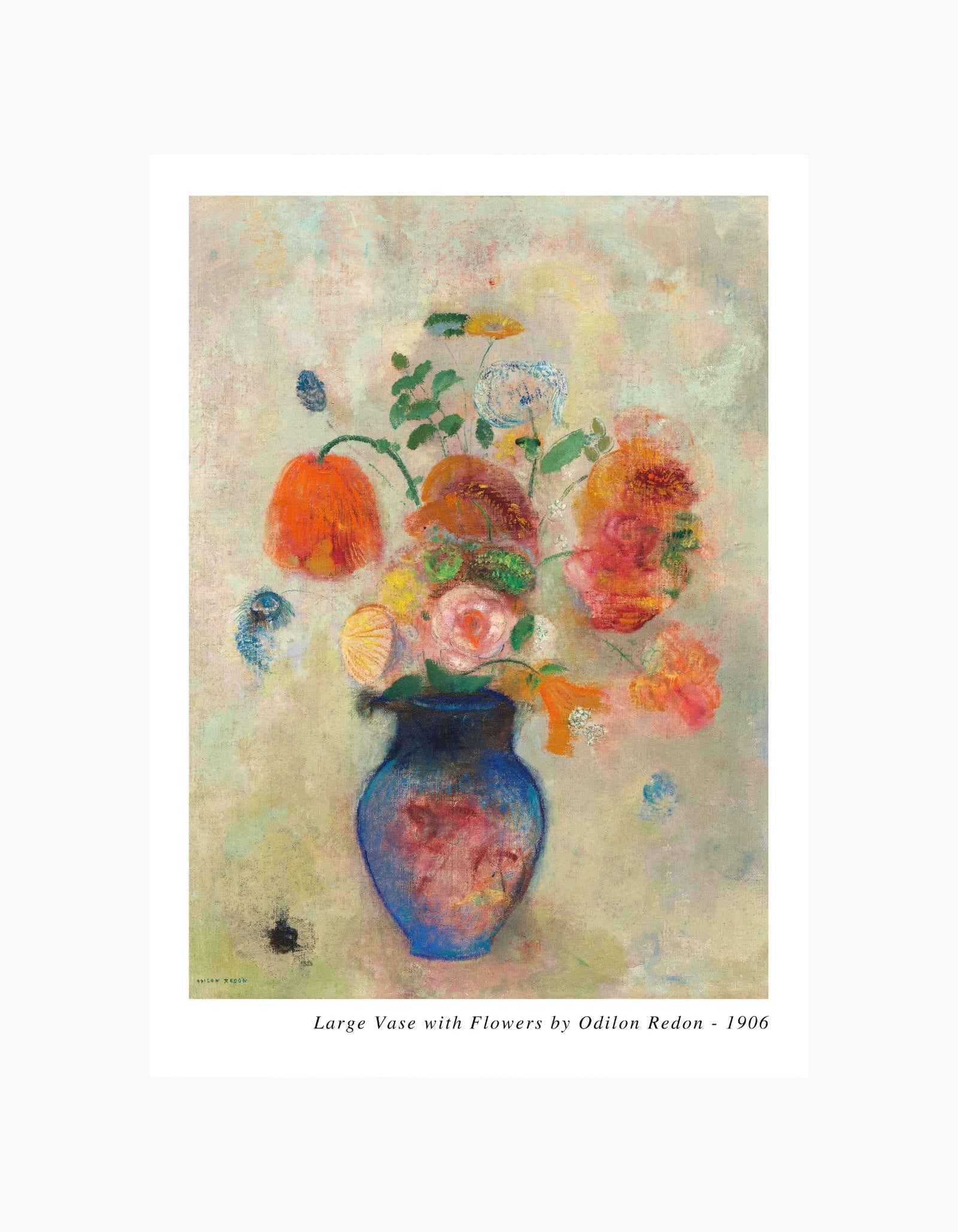 Odilon Redon Large Vase with Flowers Poster